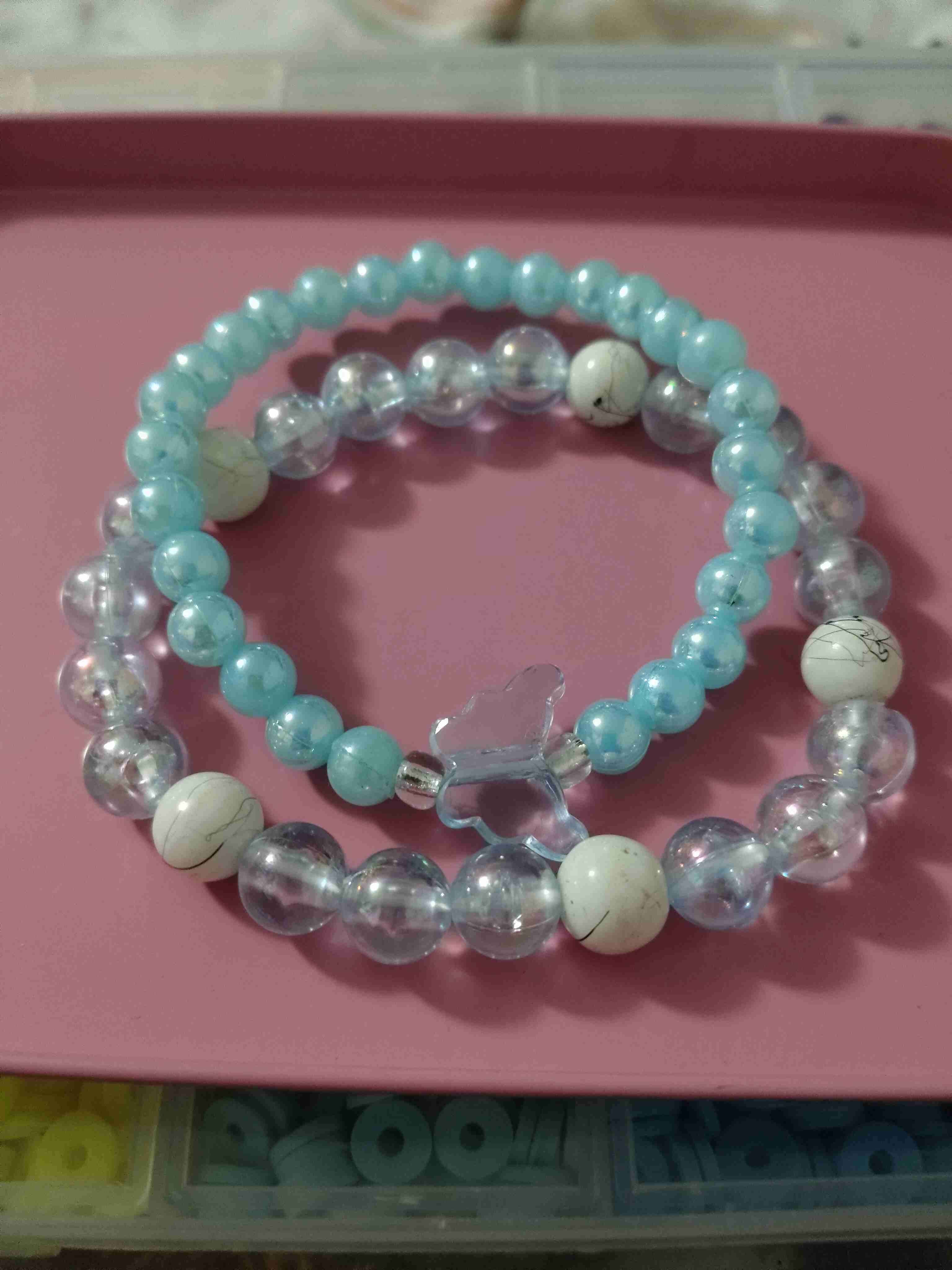 Pulseras y llaveros de cuentas multicolor - 4