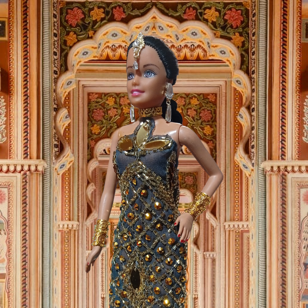 Muñeca de colección vestida elegante - miniatura 2