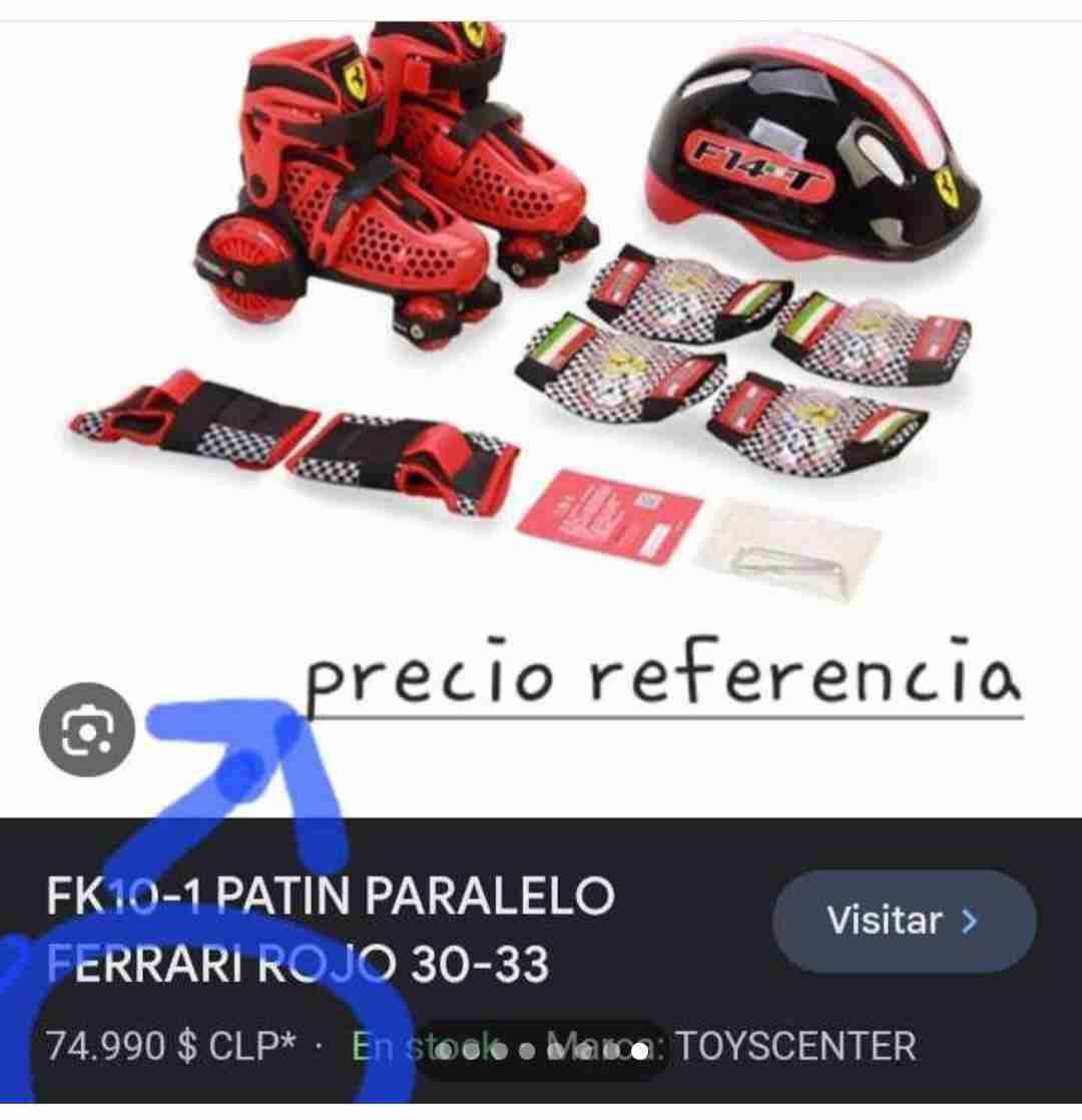 Set de patines modelo Ferrari Rojo - miniatura 1