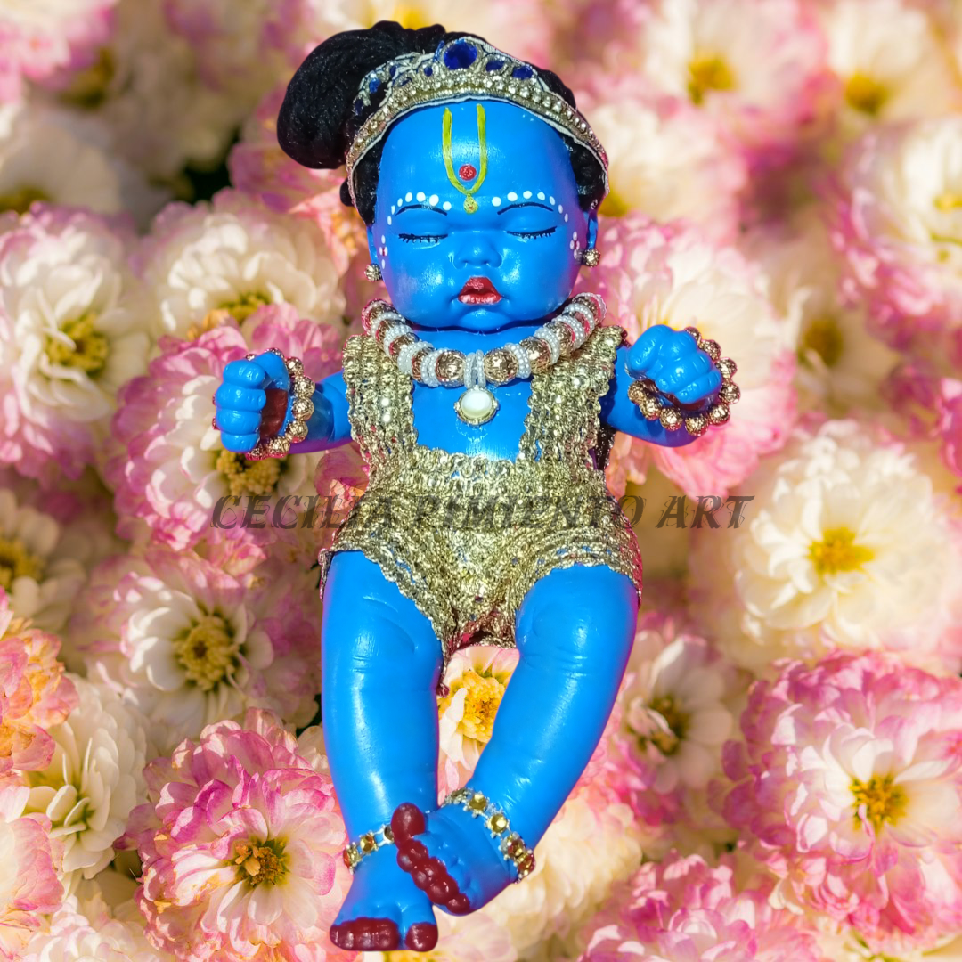 Figura decorativa de bebé Krishna - miniatura 2
