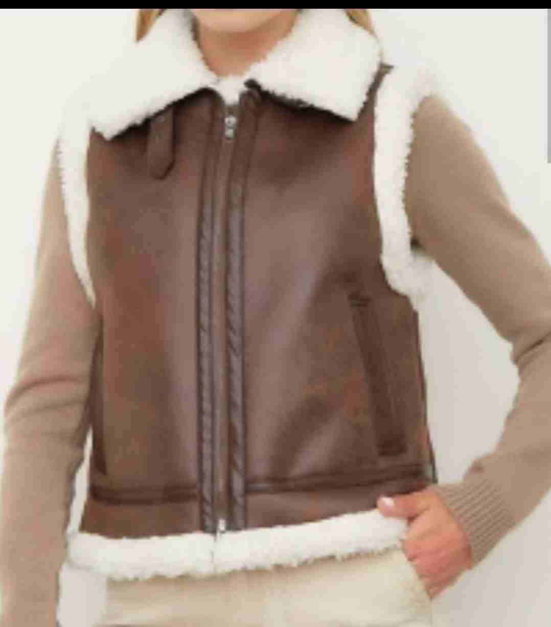 Chaleco de cuero con forro - miniatura 2