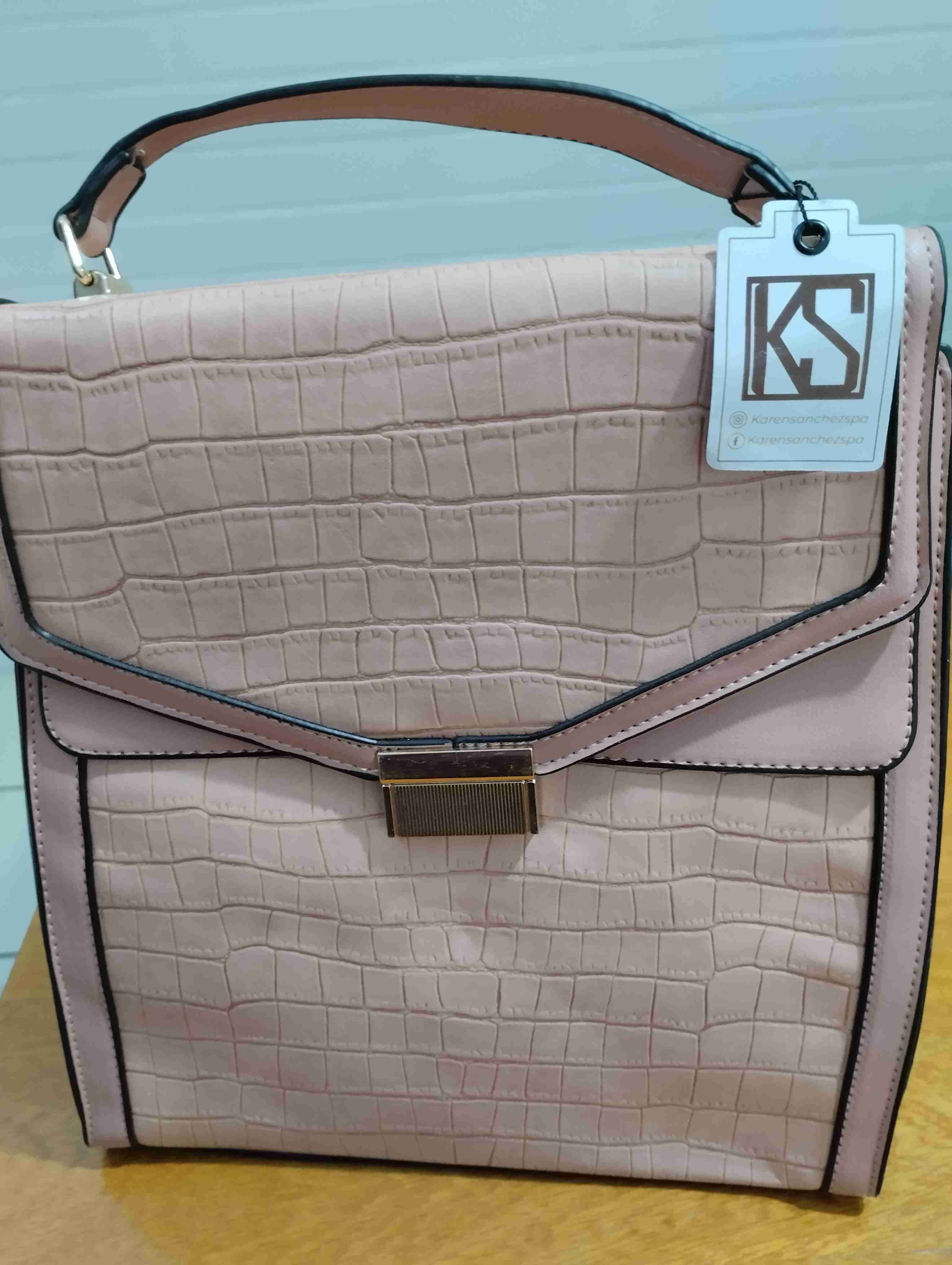 Cartera rosada texturizada - miniatura 1