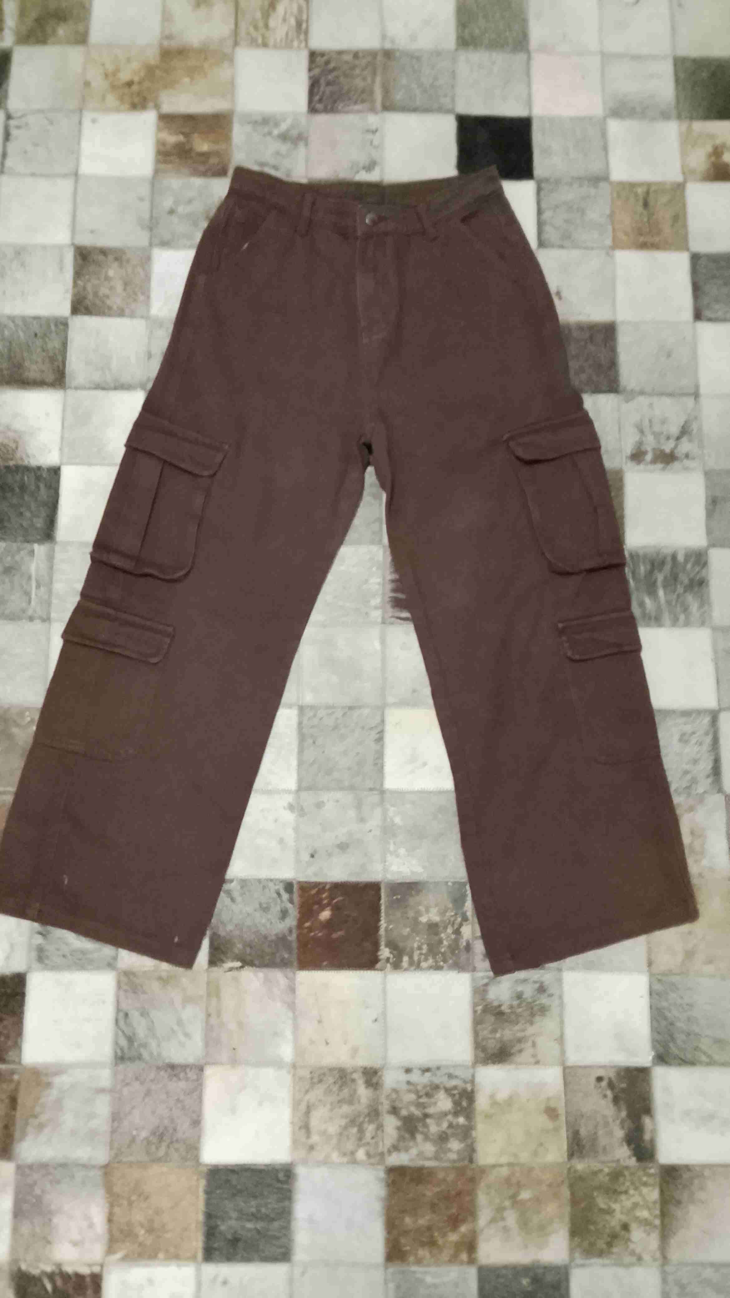 Pantalones cargo marrones - miniatura 1