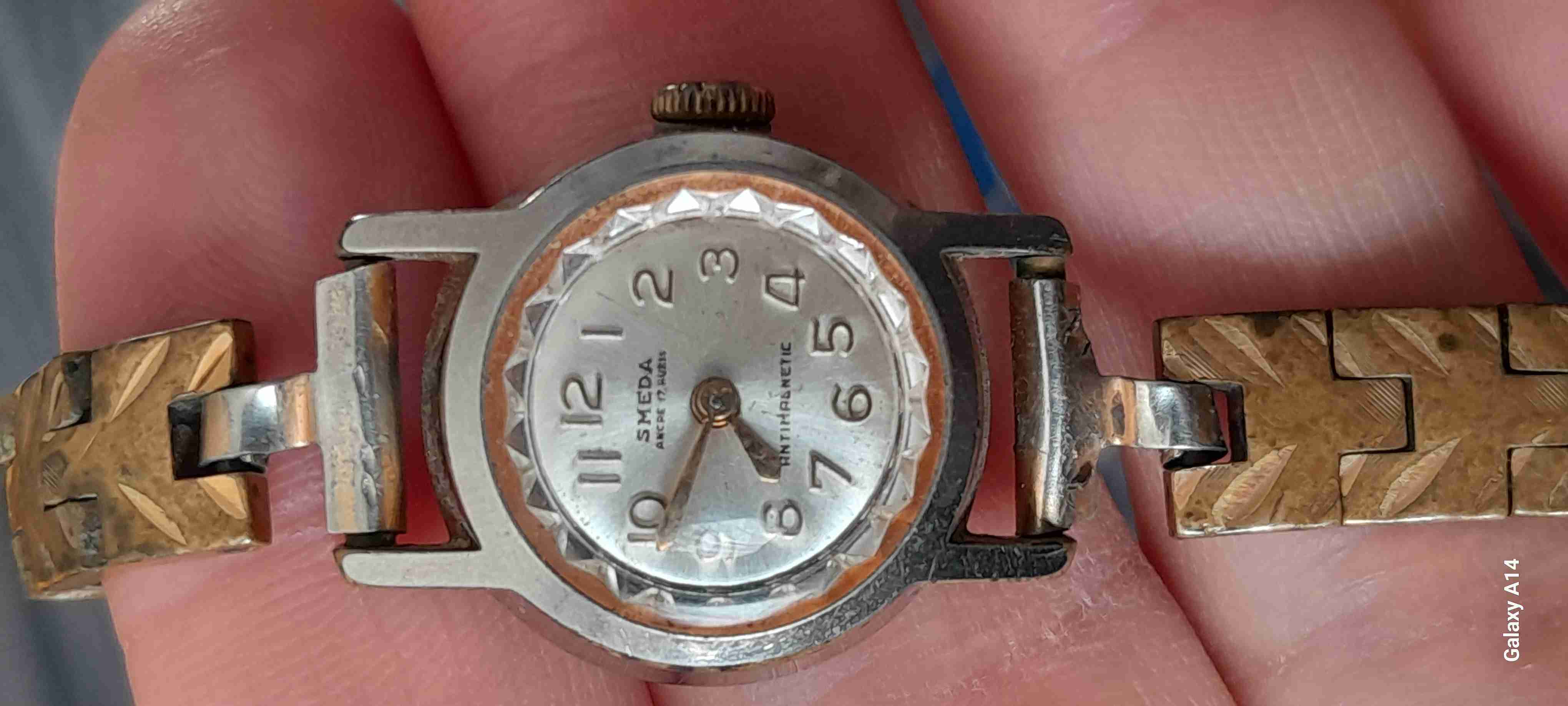 Reloj dorado vintage Smeda - miniatura 3