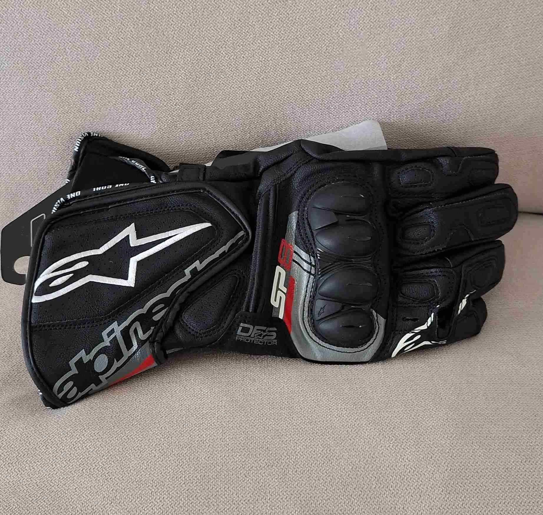 Guantes de moto negros Alpinestars SP-8 V3 - 2