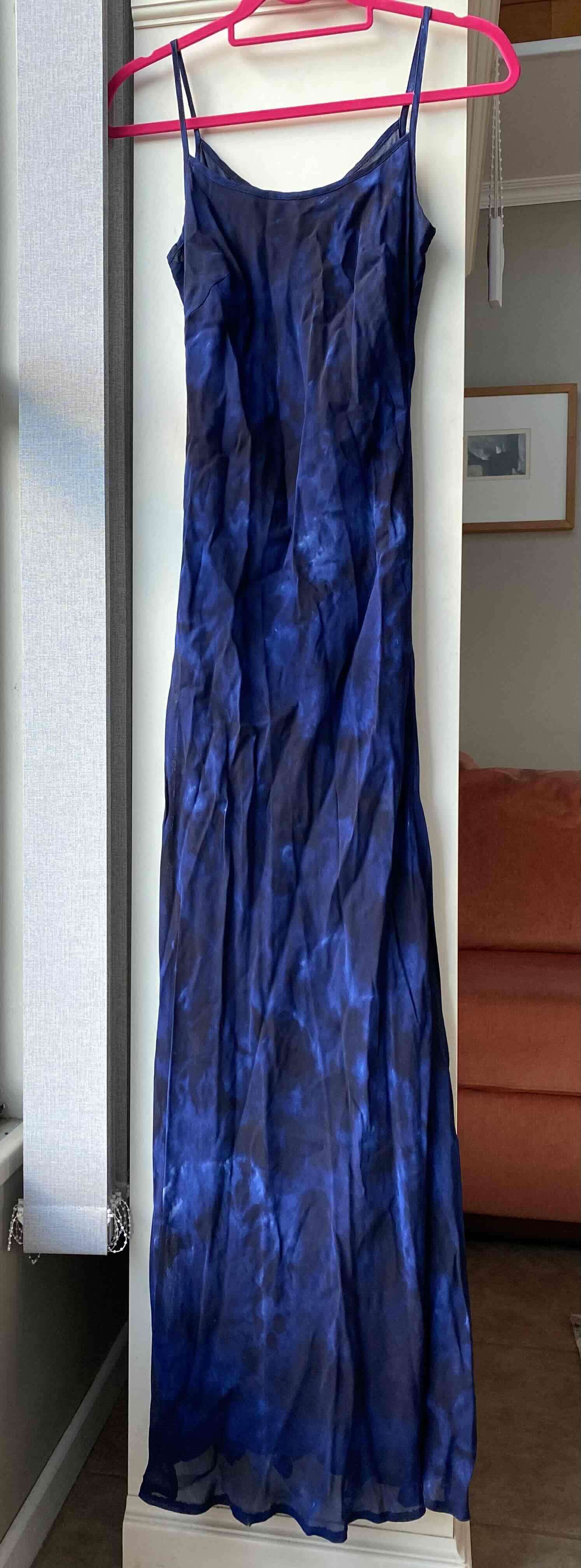 Vestido fiesta azul largo T42 - miniatura 2