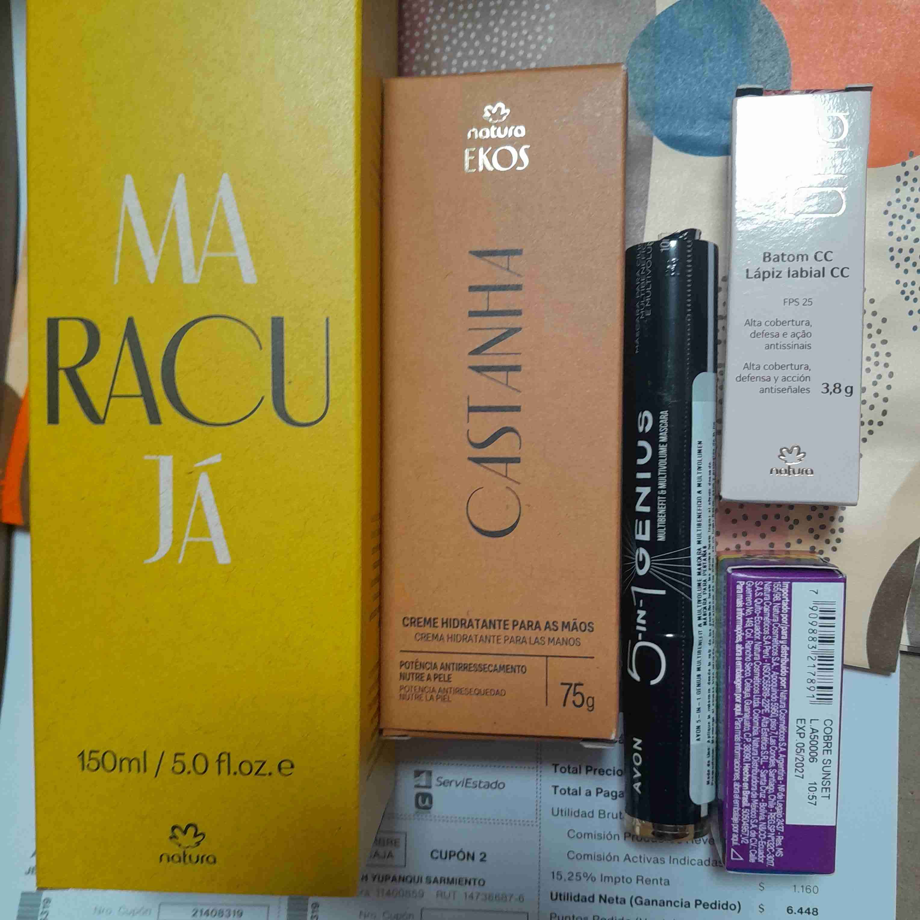 Productos Natura variados.