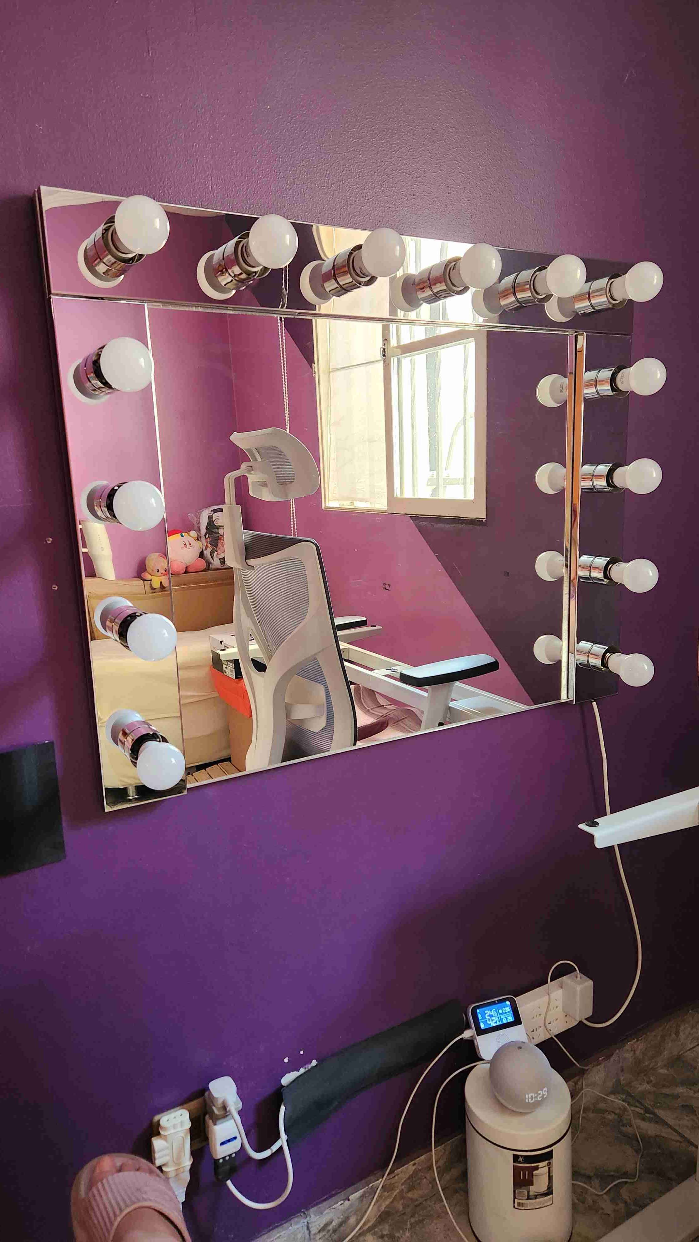 Espejo con luces estilo Hollywood para tocador - 2