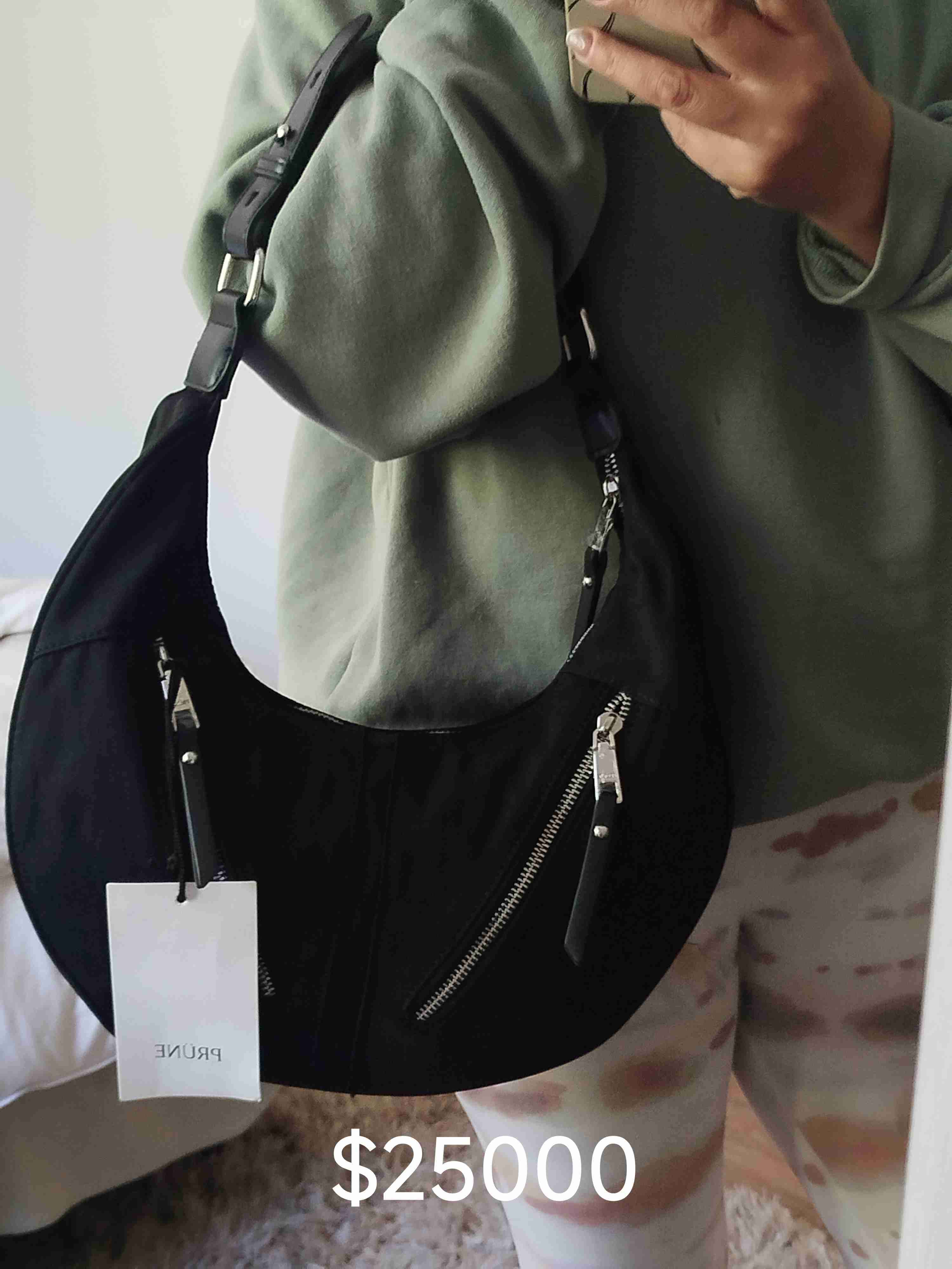 Bandolera mini tote Prune negra - miniatura 3