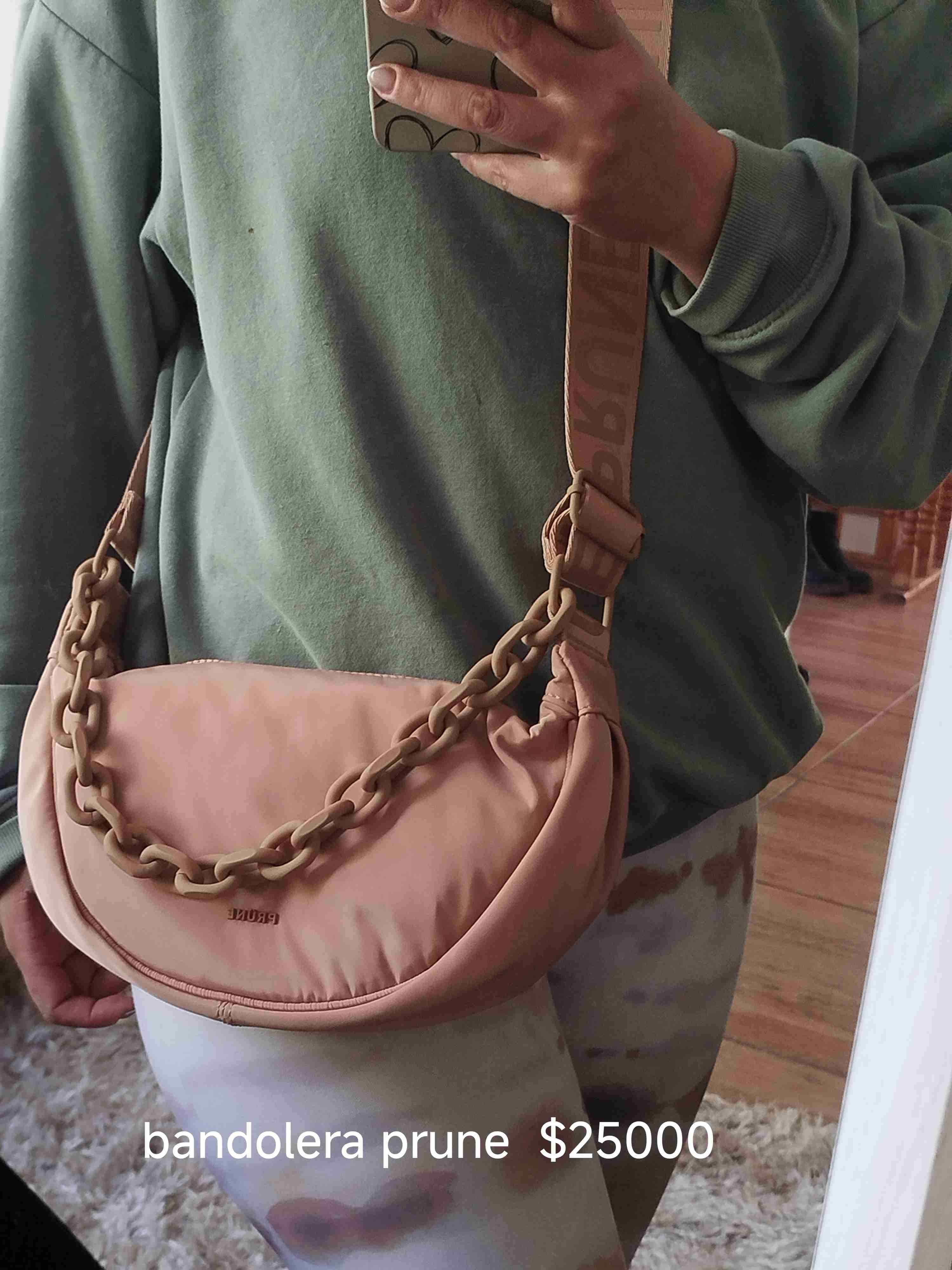 Bandolera mini tote Prune negra - miniatura 4