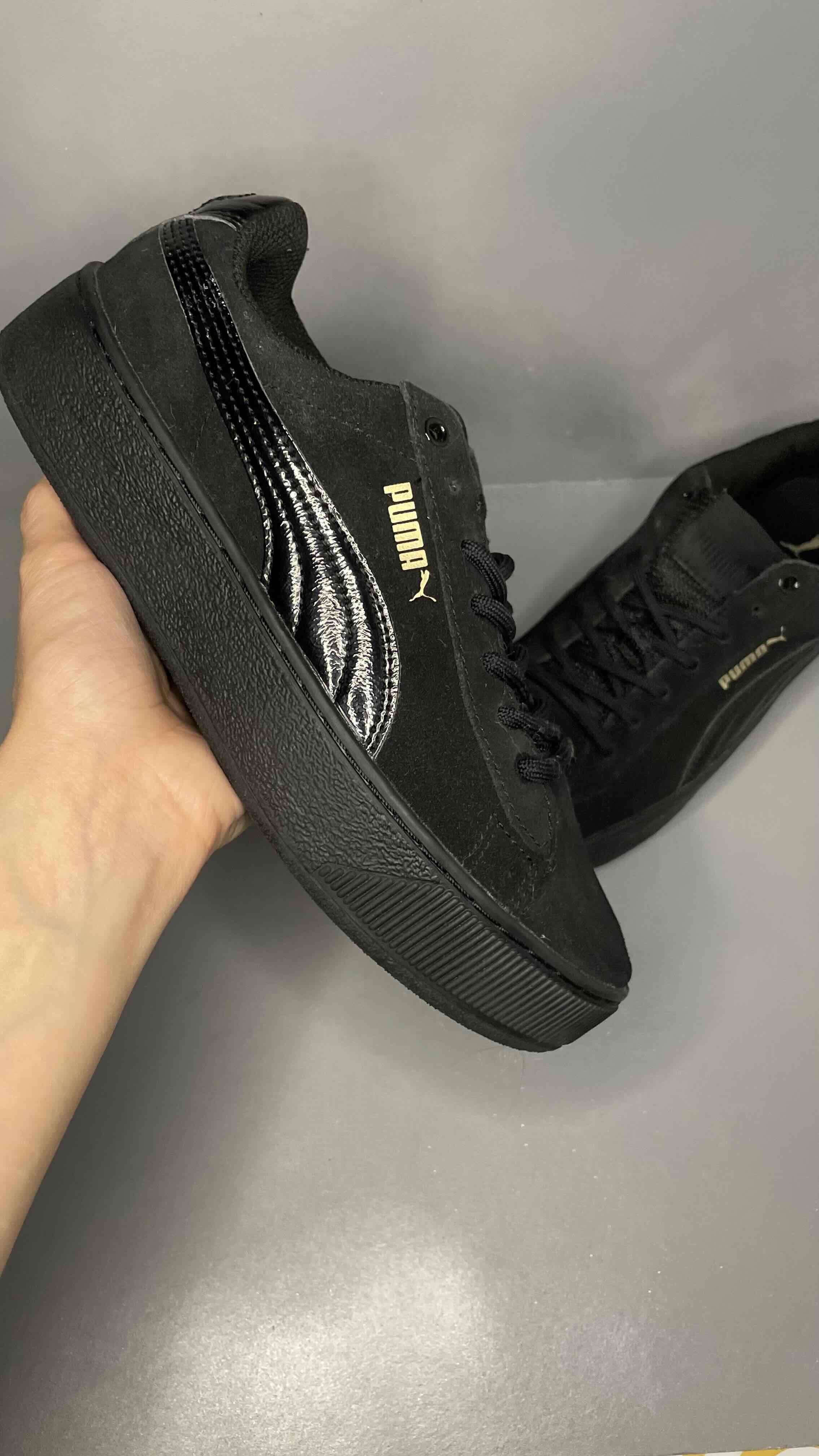 Zapatillas Puma negras de gamuza - miniatura 2