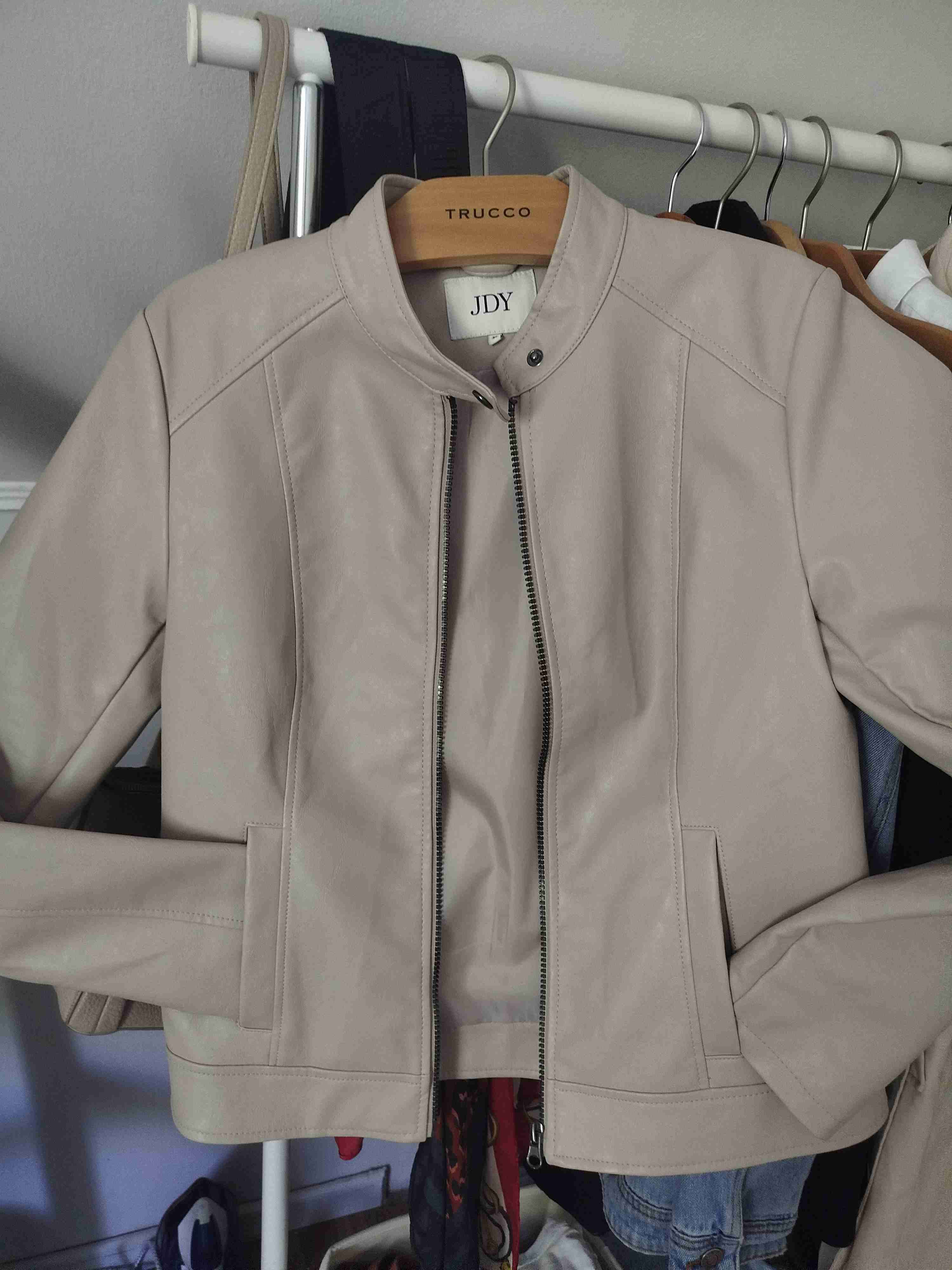 Chaqueta de cuero beige JDY - miniatura 2