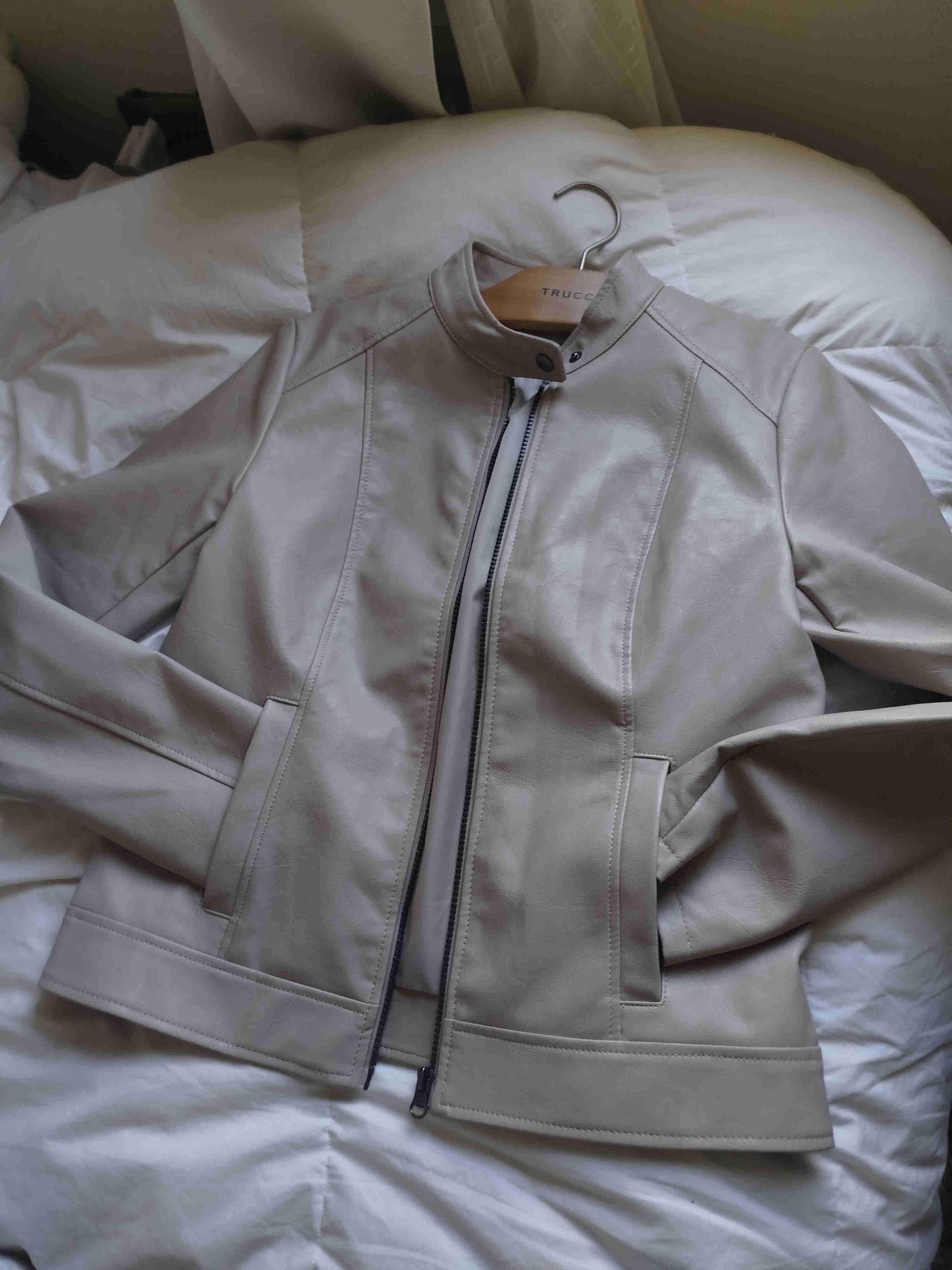 Chaqueta de cuero beige JDY - miniatura 3