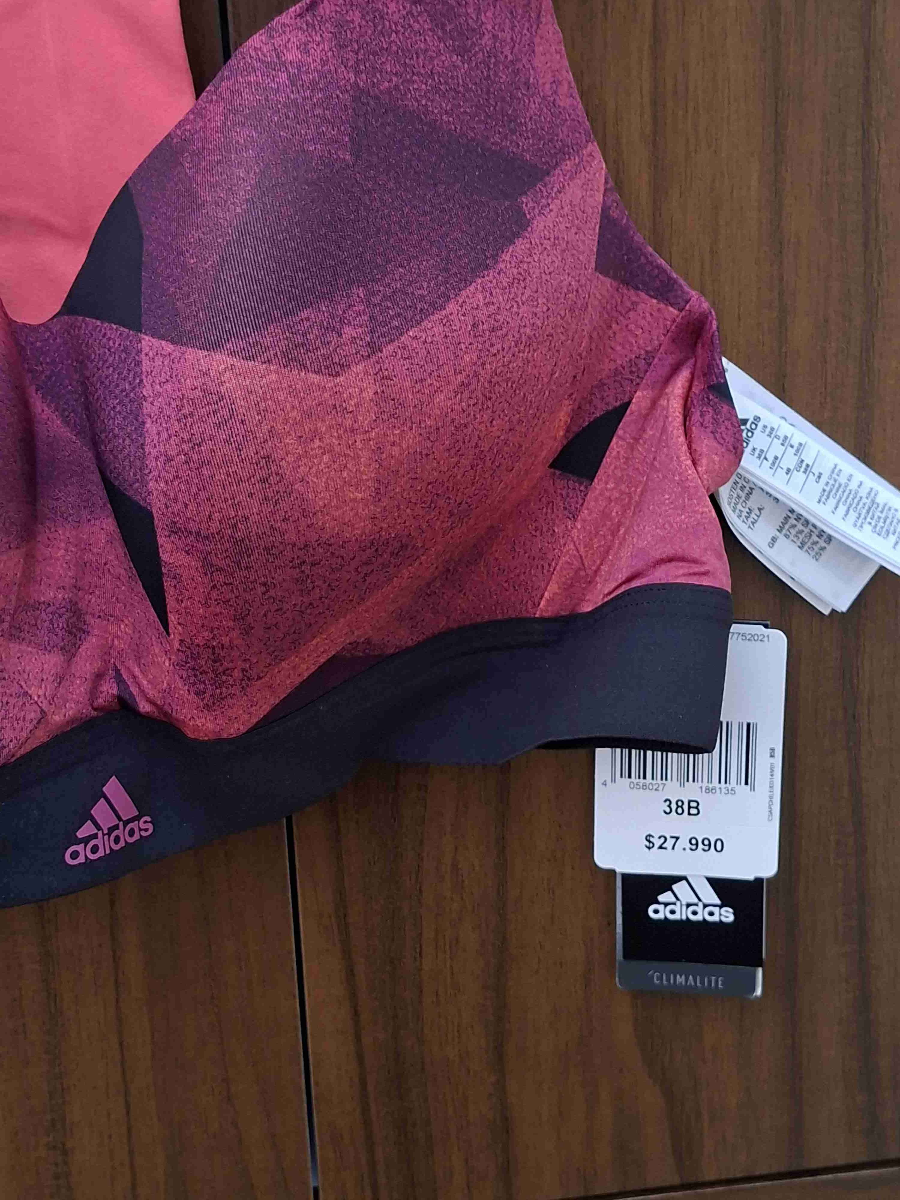 Sosten deportivo Adidas rosa - miniatura 2
