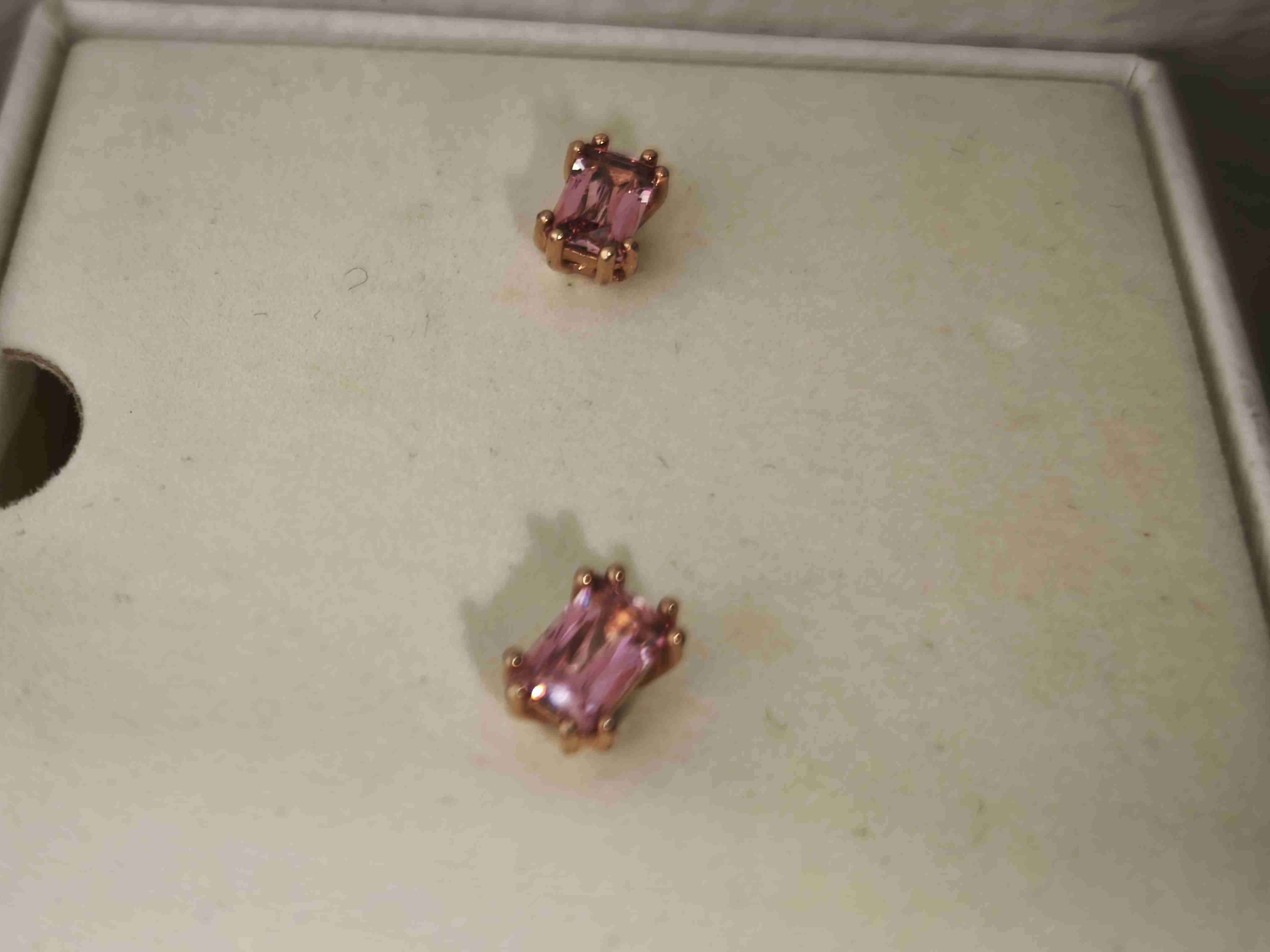 Aros Swarovski rosados en caja - 4