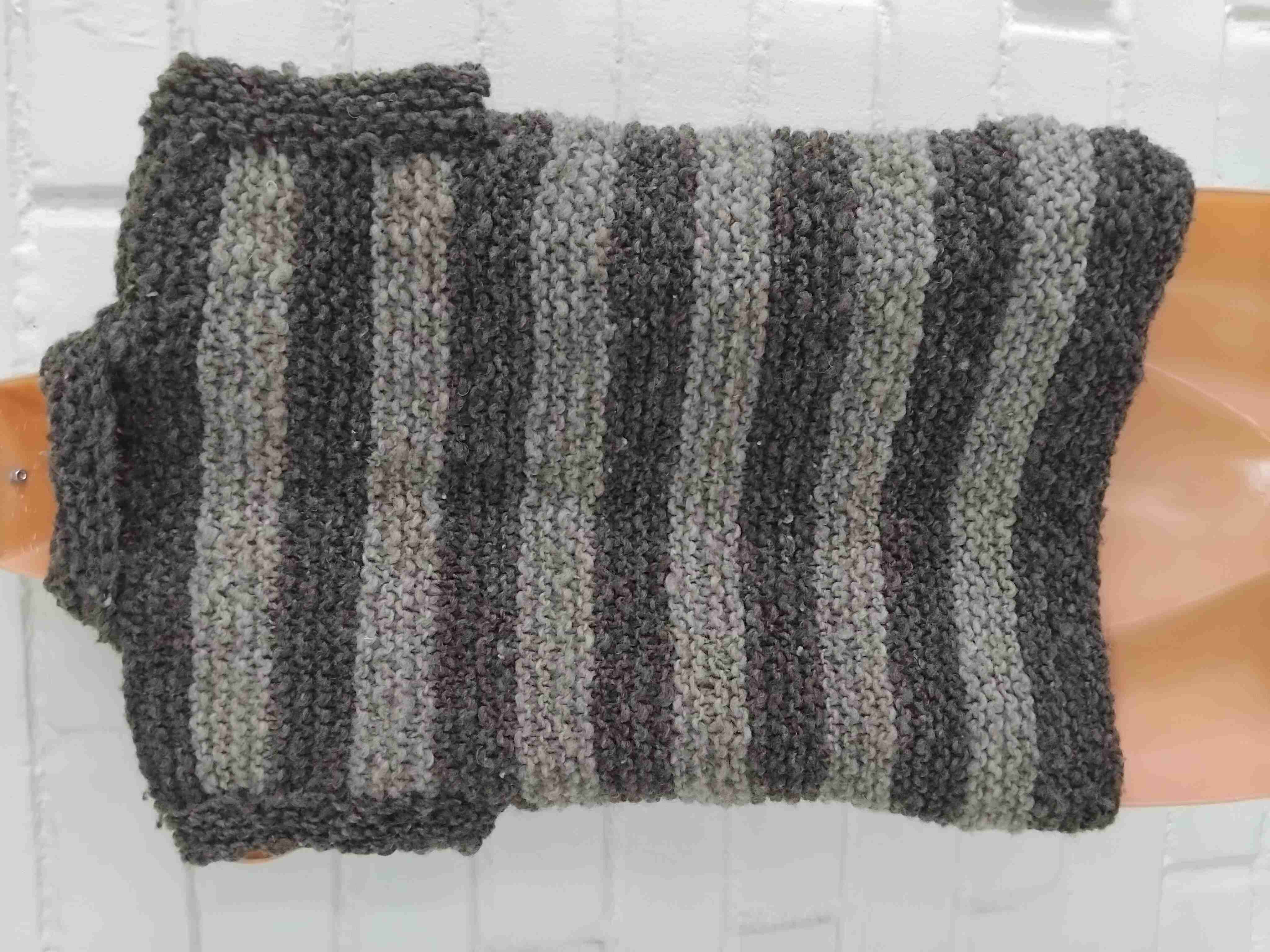 Chaleco de lana tejido a rayas - 2