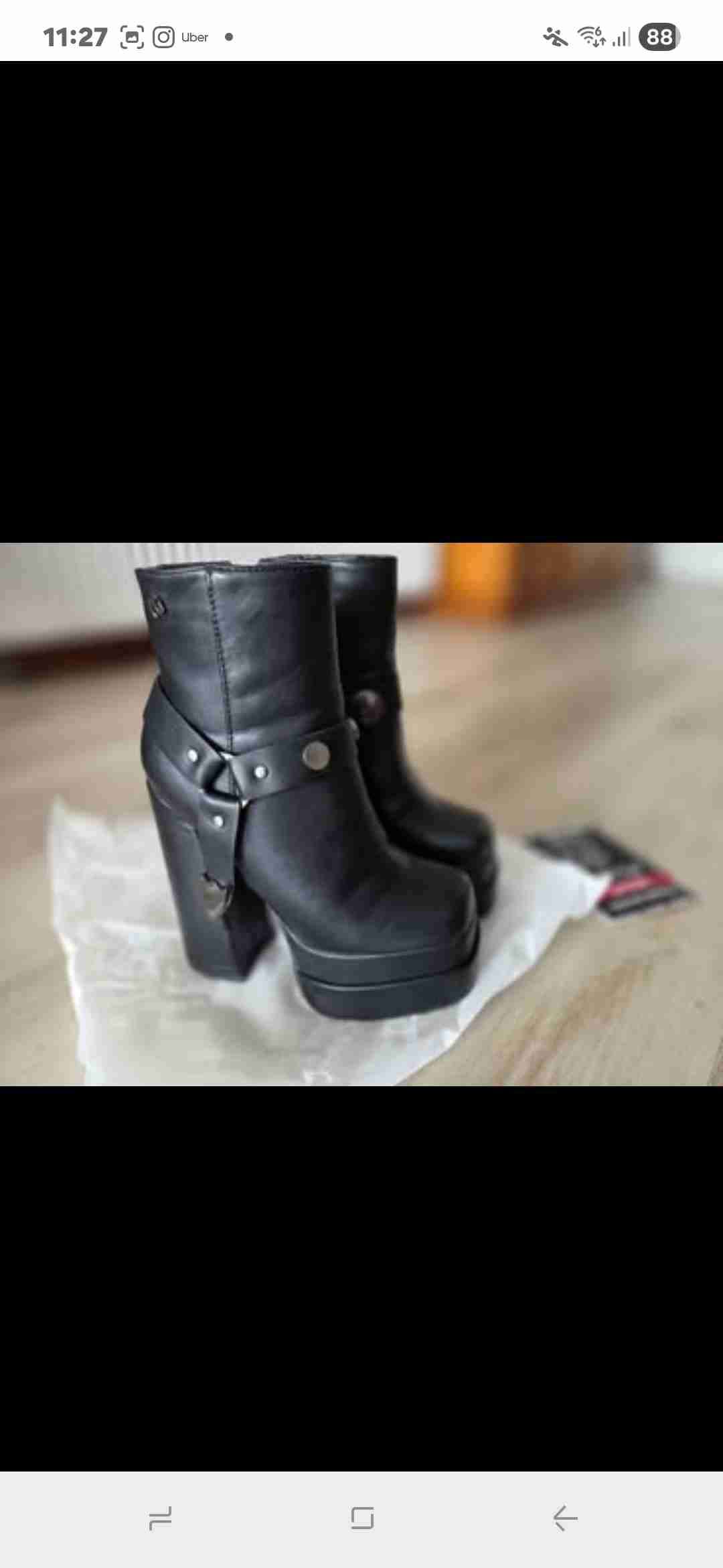 Botines negros con taco - miniatura 3