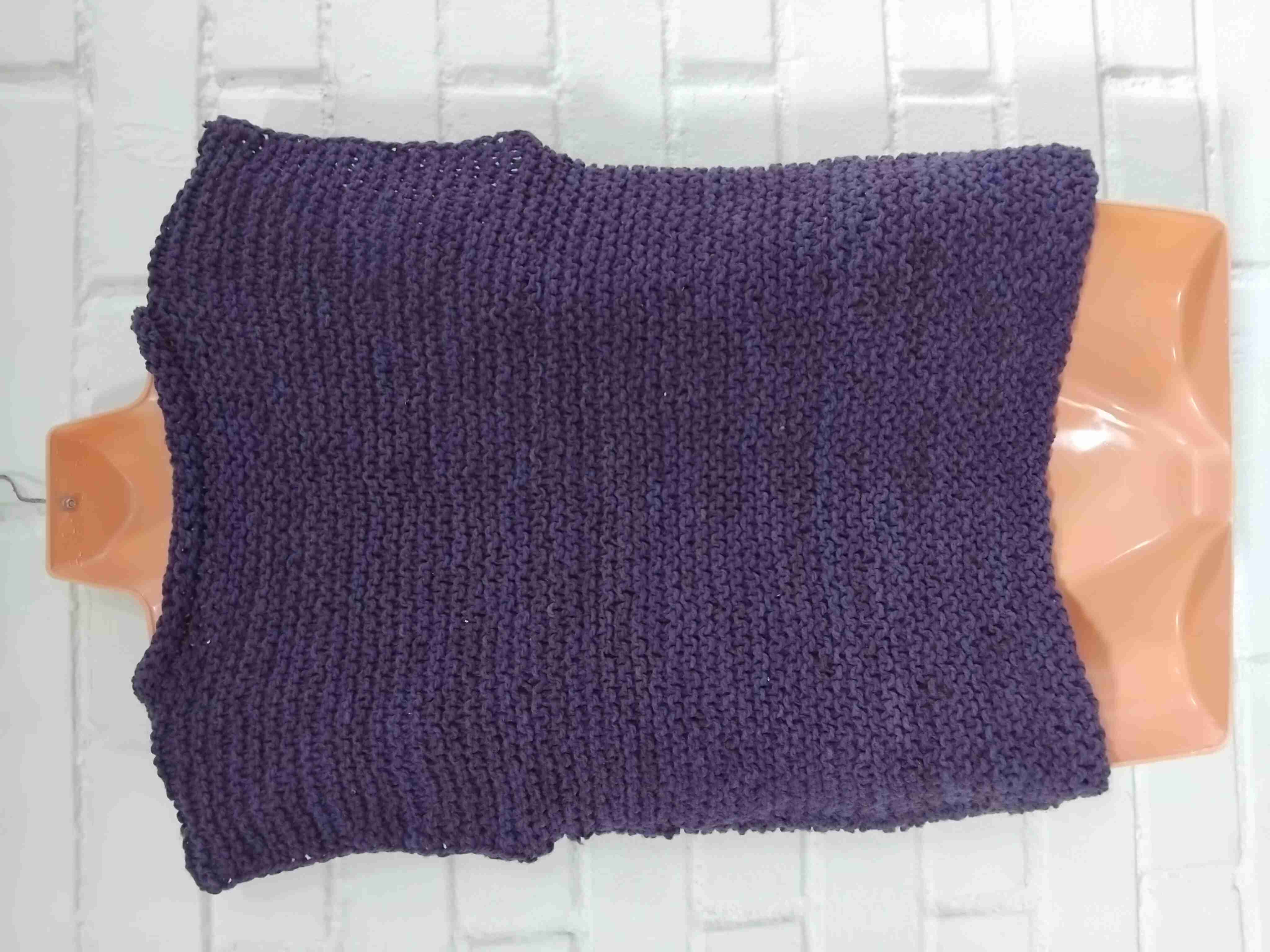 Chaleco lana tejido morado - 2