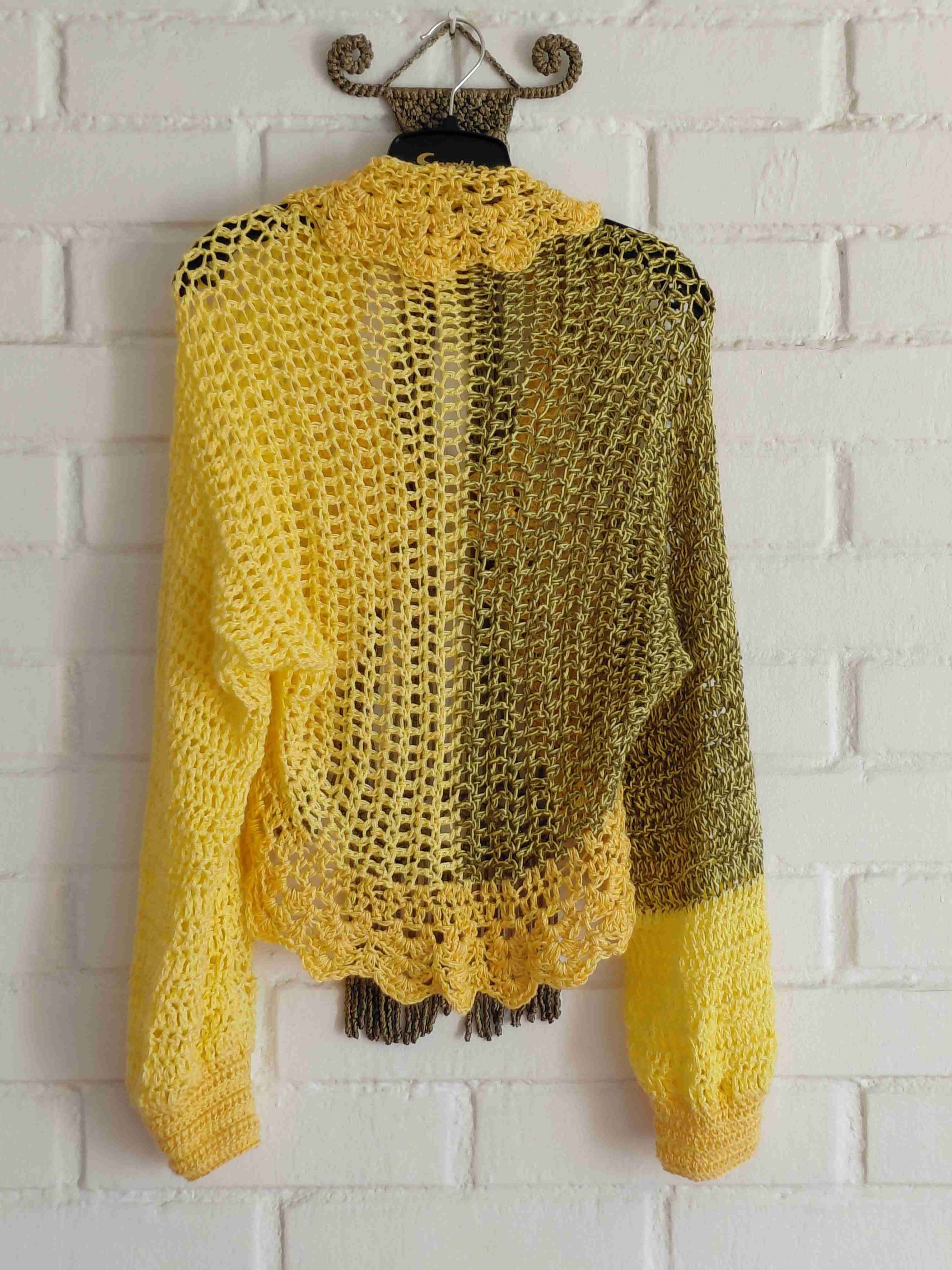 Cardigan tejido amarillo - miniatura 2