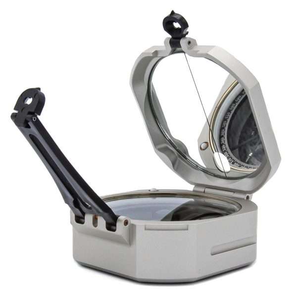 Brújula Brunton azimutal metalica / estuche cuero - 1