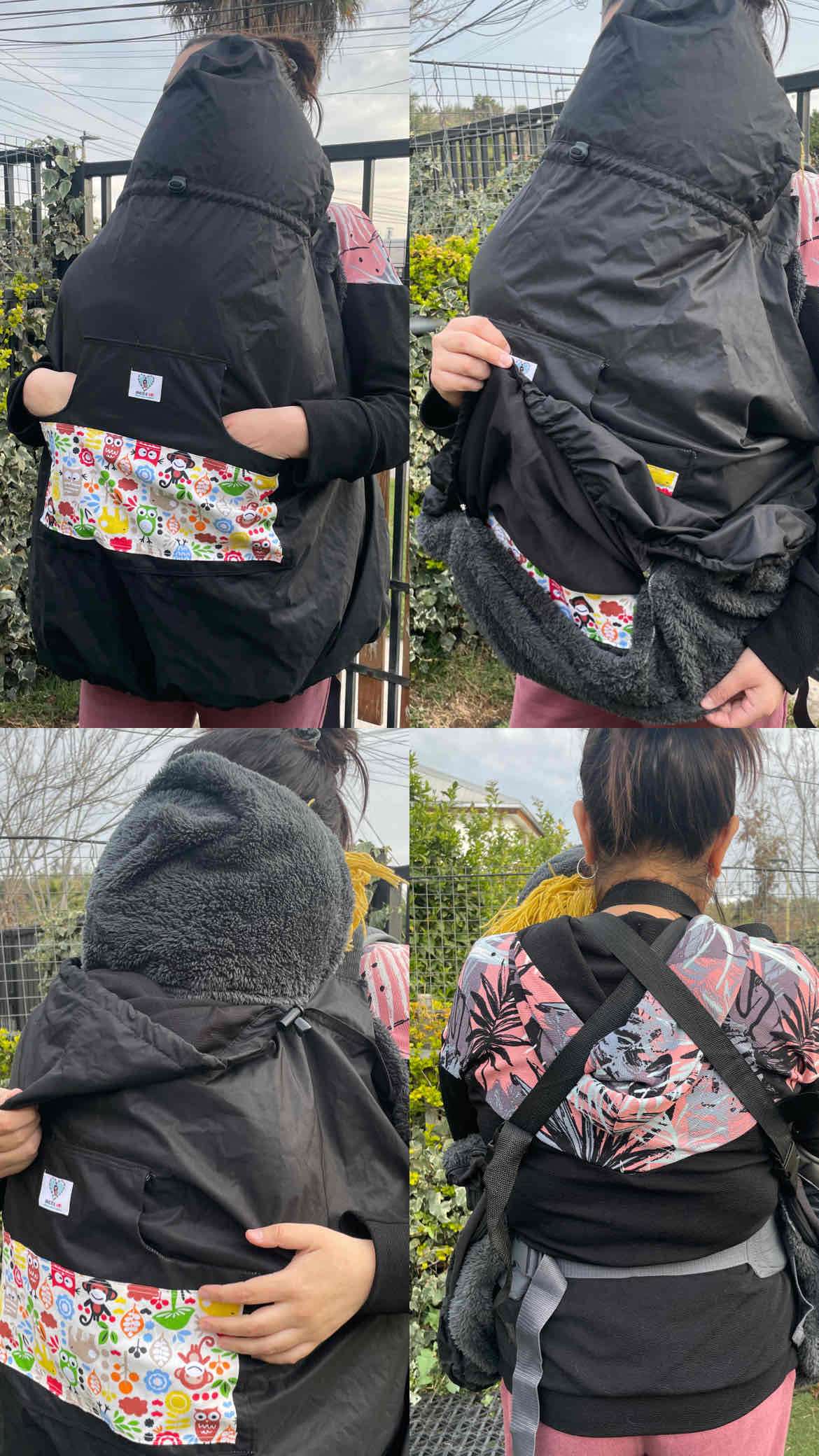 Cobertor de portabebés negro - miniatura 1