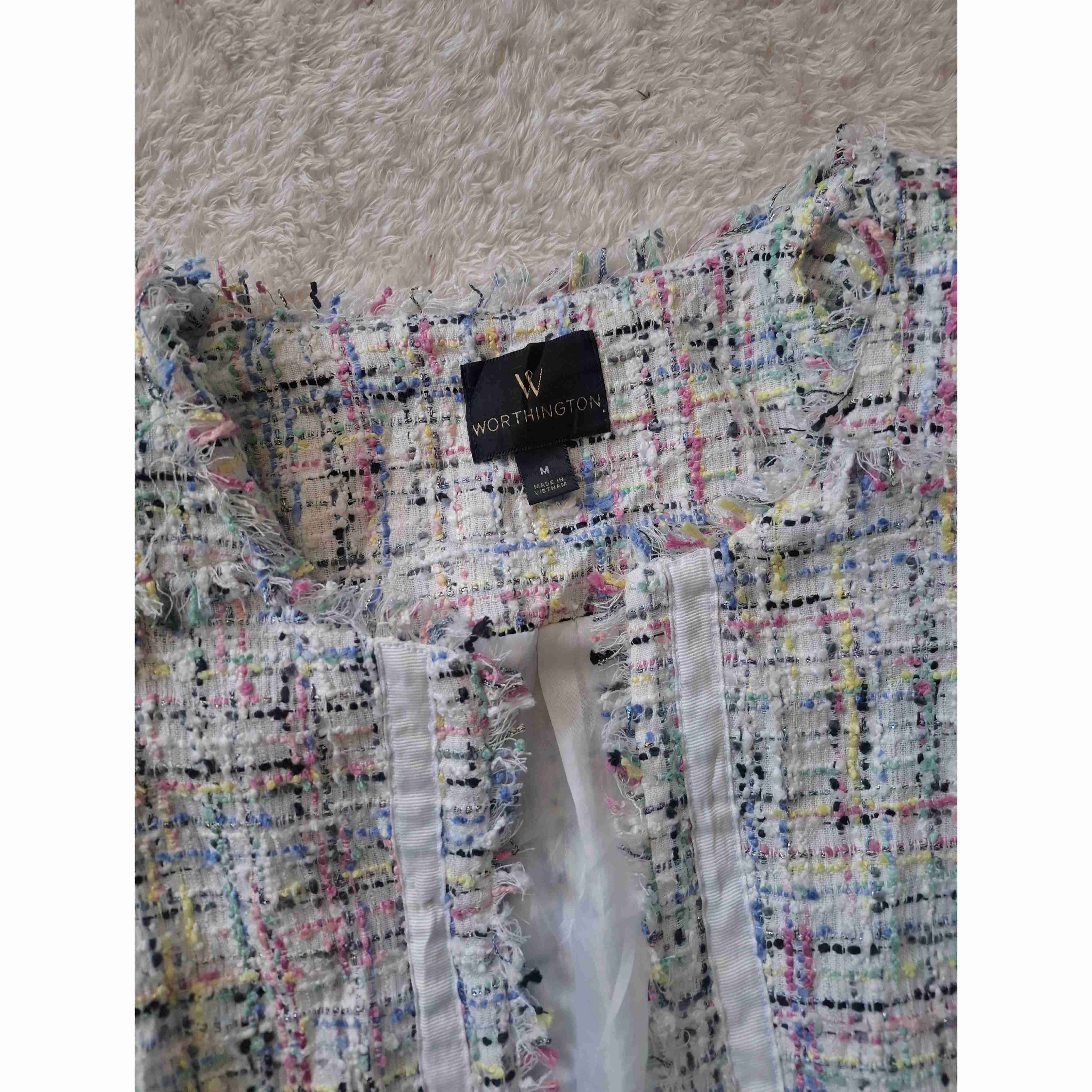 Chaqueta de tweed multicolor - miniatura 3