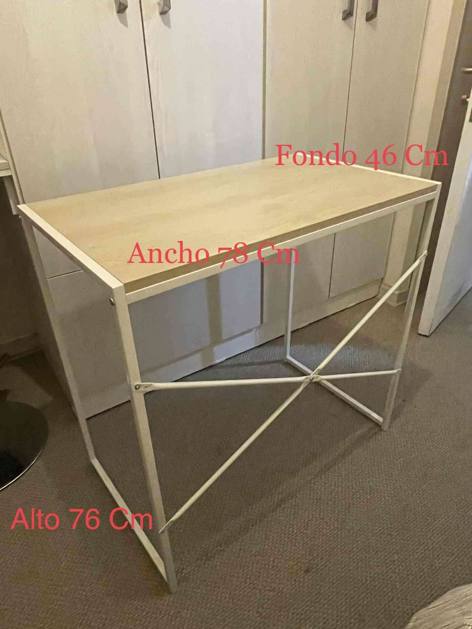 Escritorio compacto madera y metal - miniatura 1