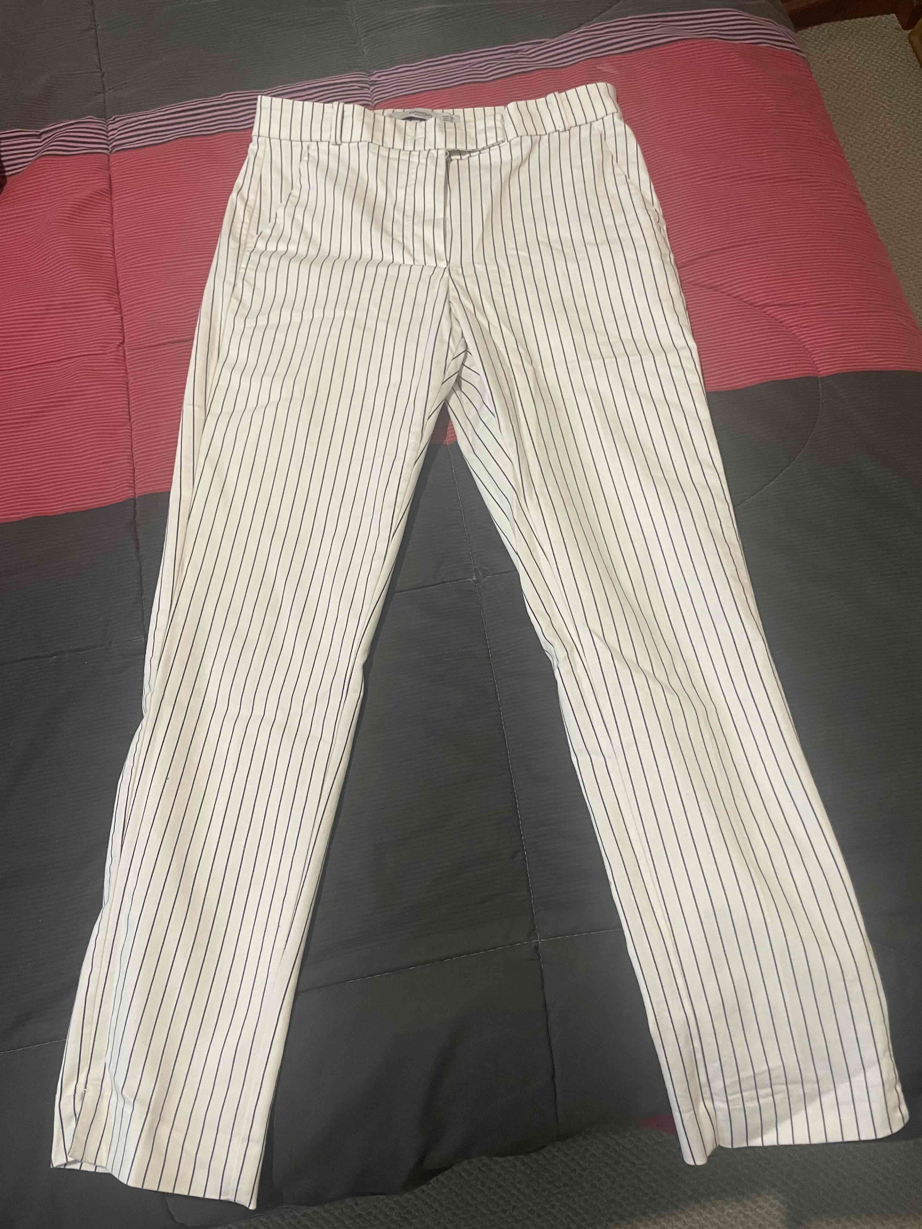 Pantalón de rayas blanco y negro Mango - miniatura 2