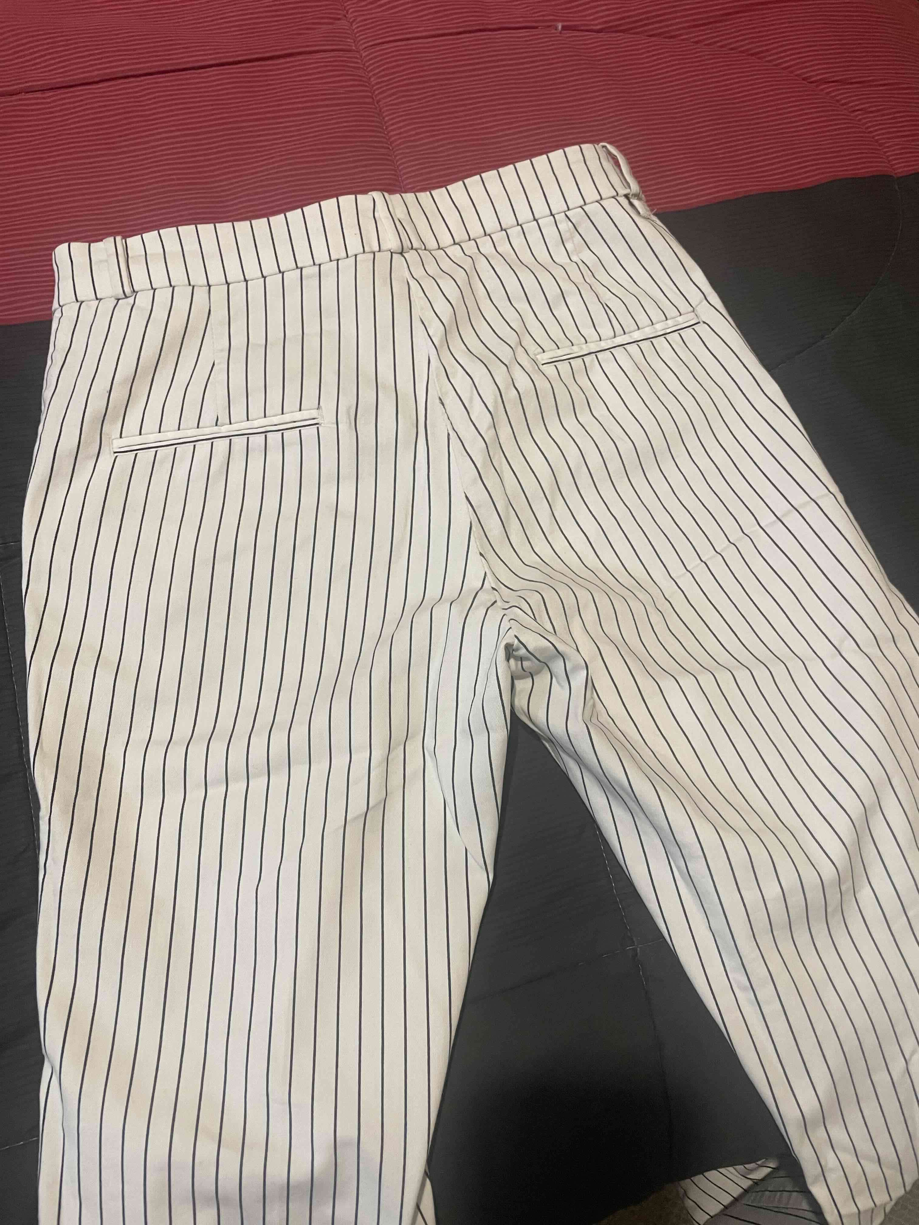 Pantalón de rayas blanco y negro Mango - miniatura 4