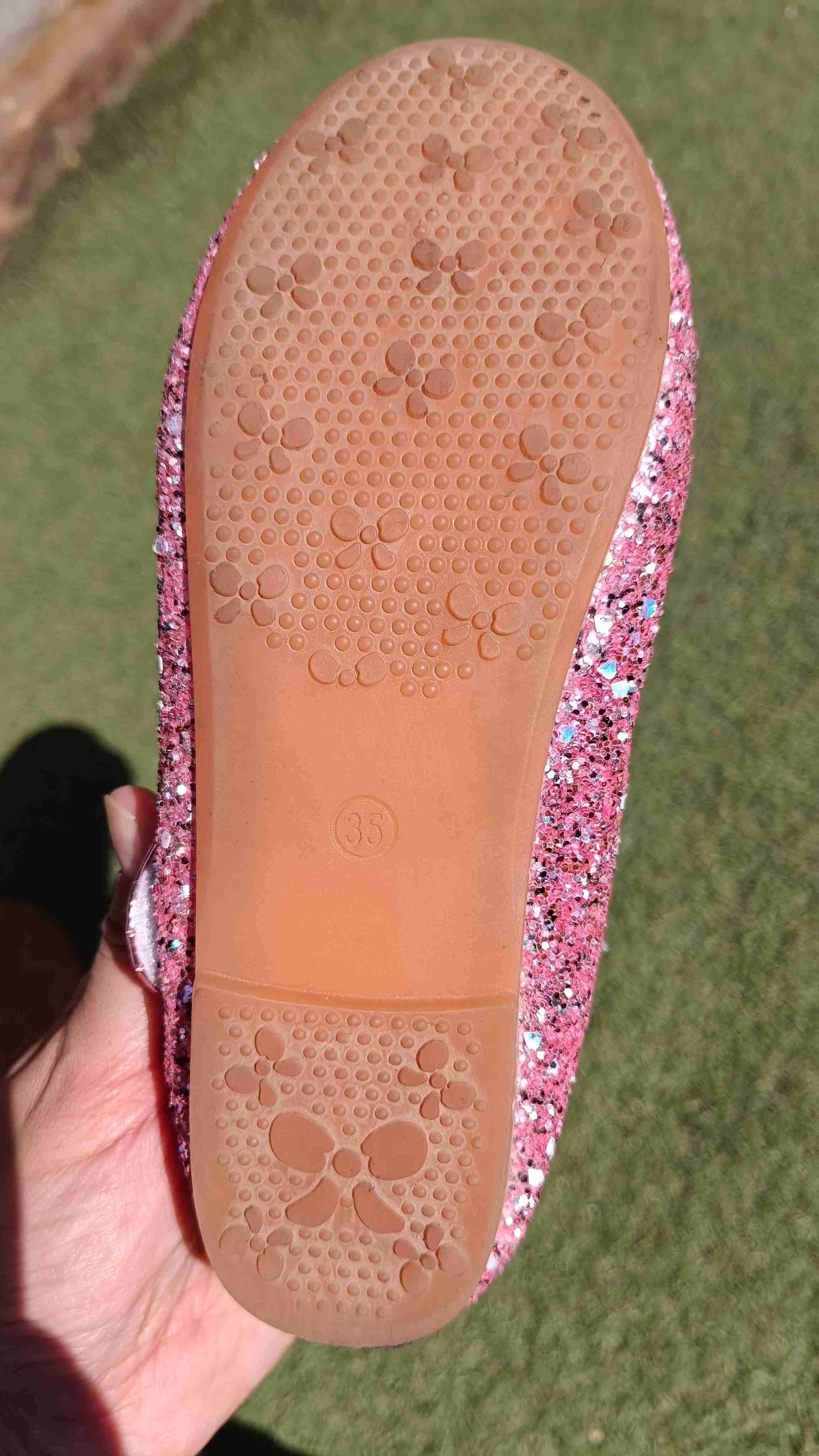 Zapatos de niña rosados con brillo - miniatura 2