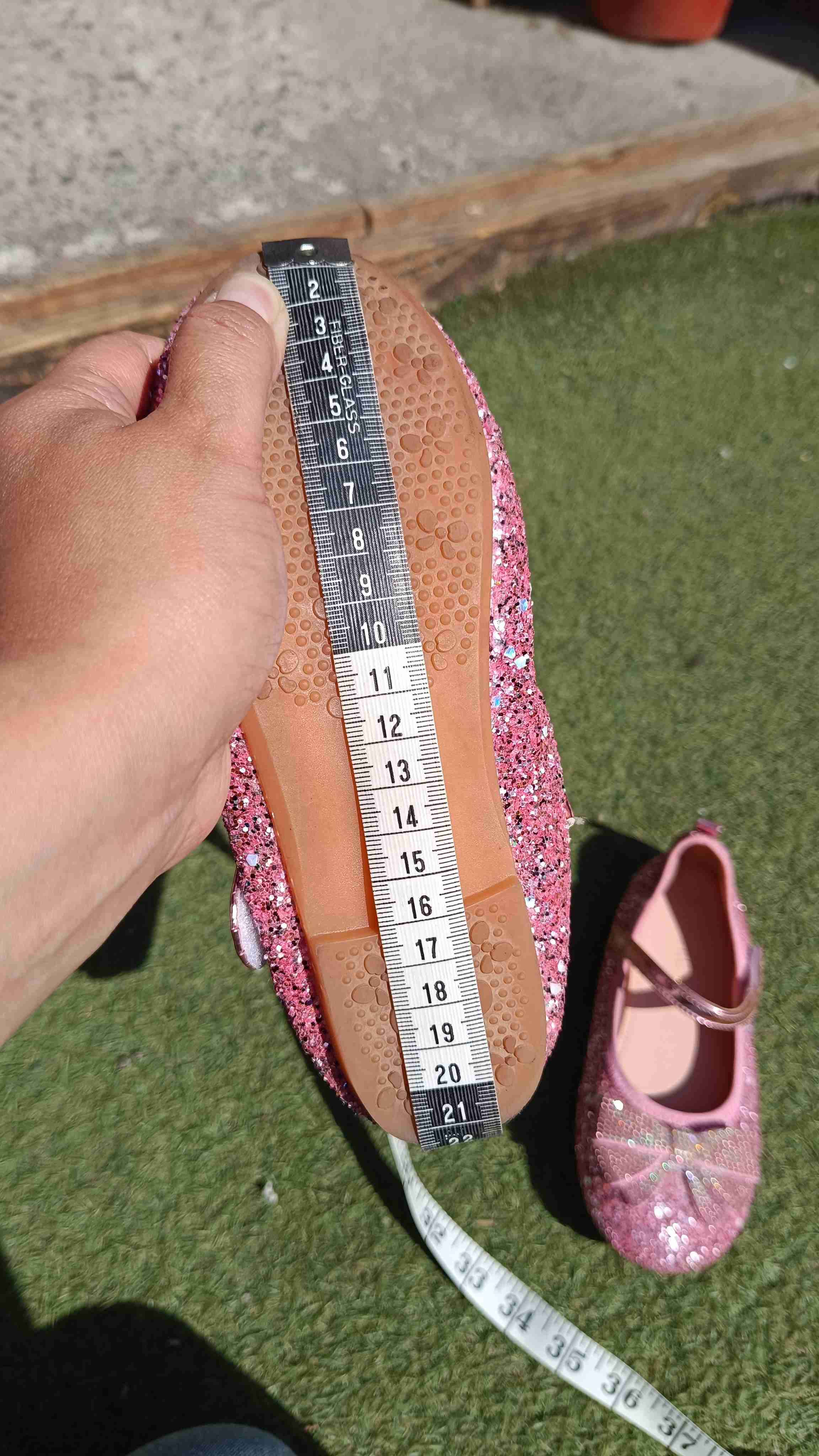 Zapatos de niña rosados con brillo - miniatura 3