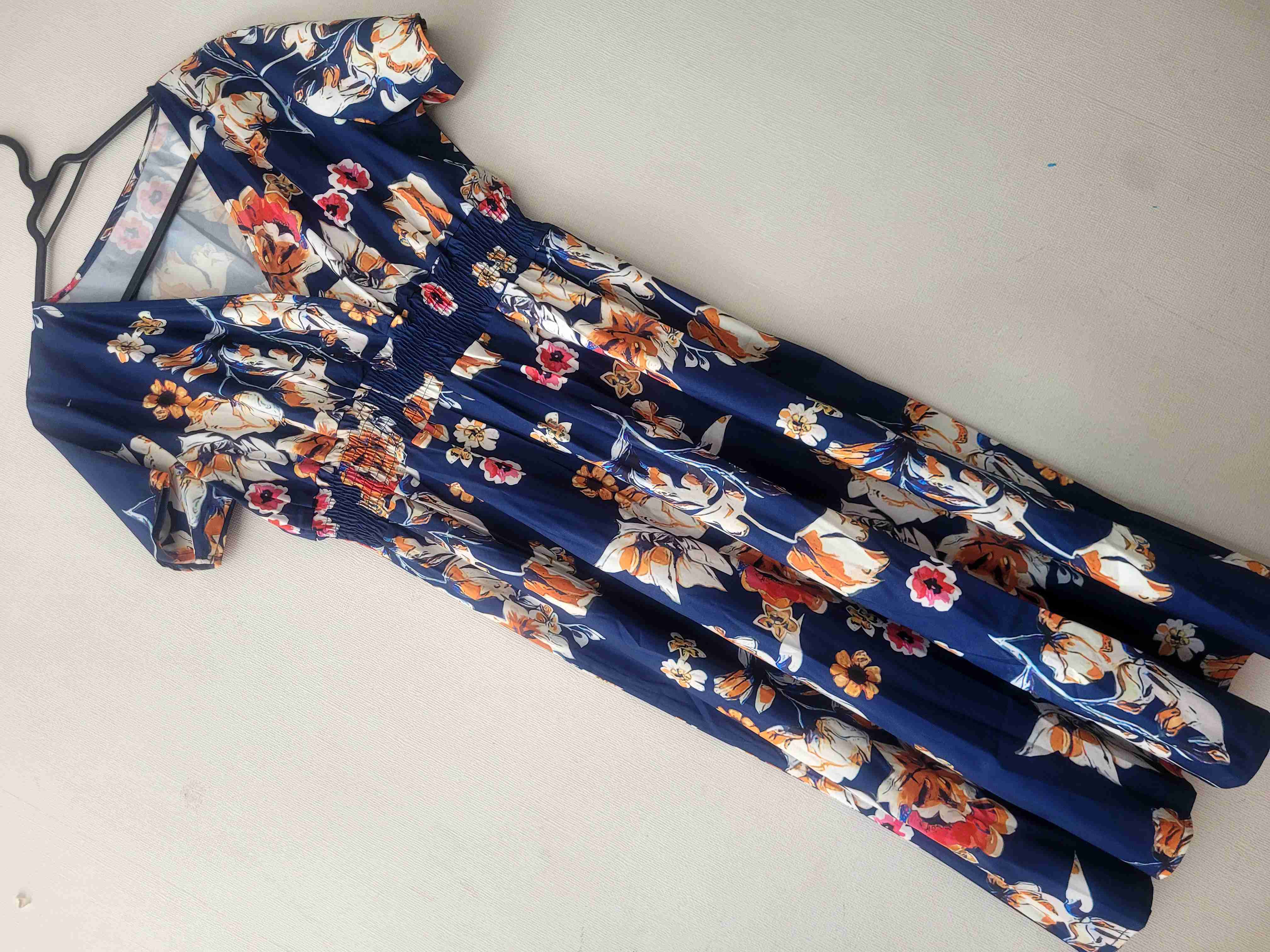 Vestido floral azul largo - miniatura 1