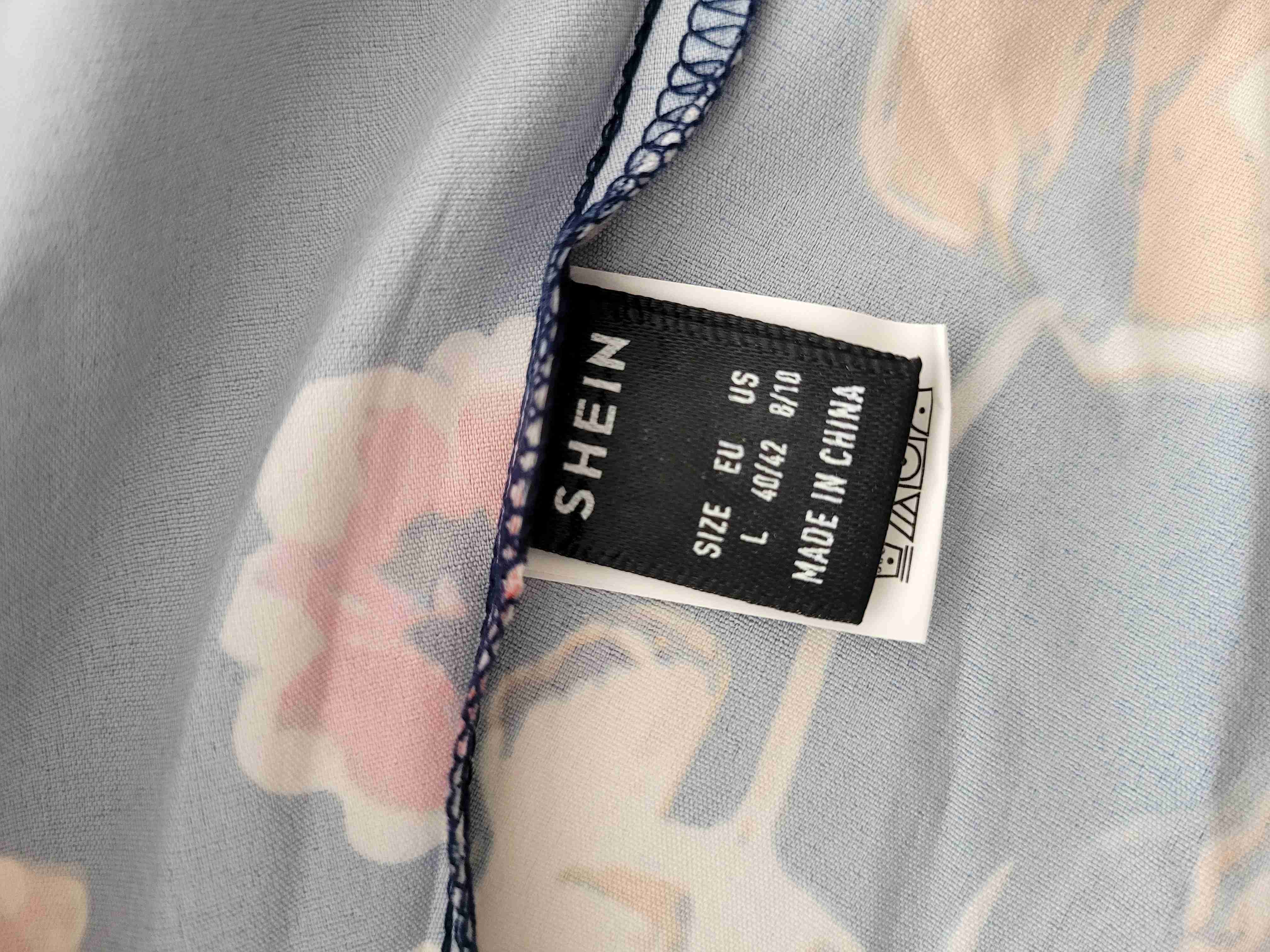 Vestido floral azul largo - miniatura 3