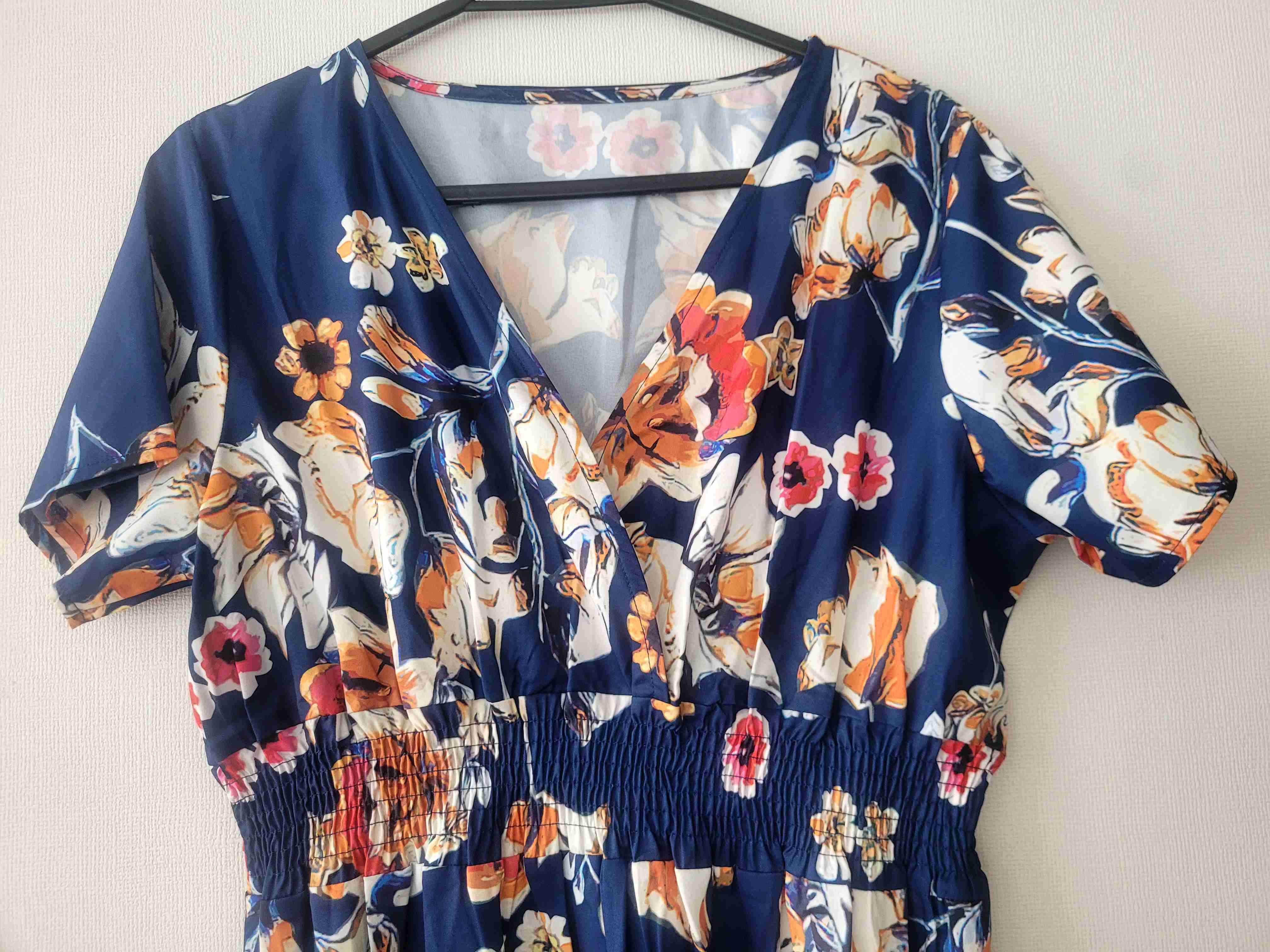 Vestido floral azul largo - miniatura 4