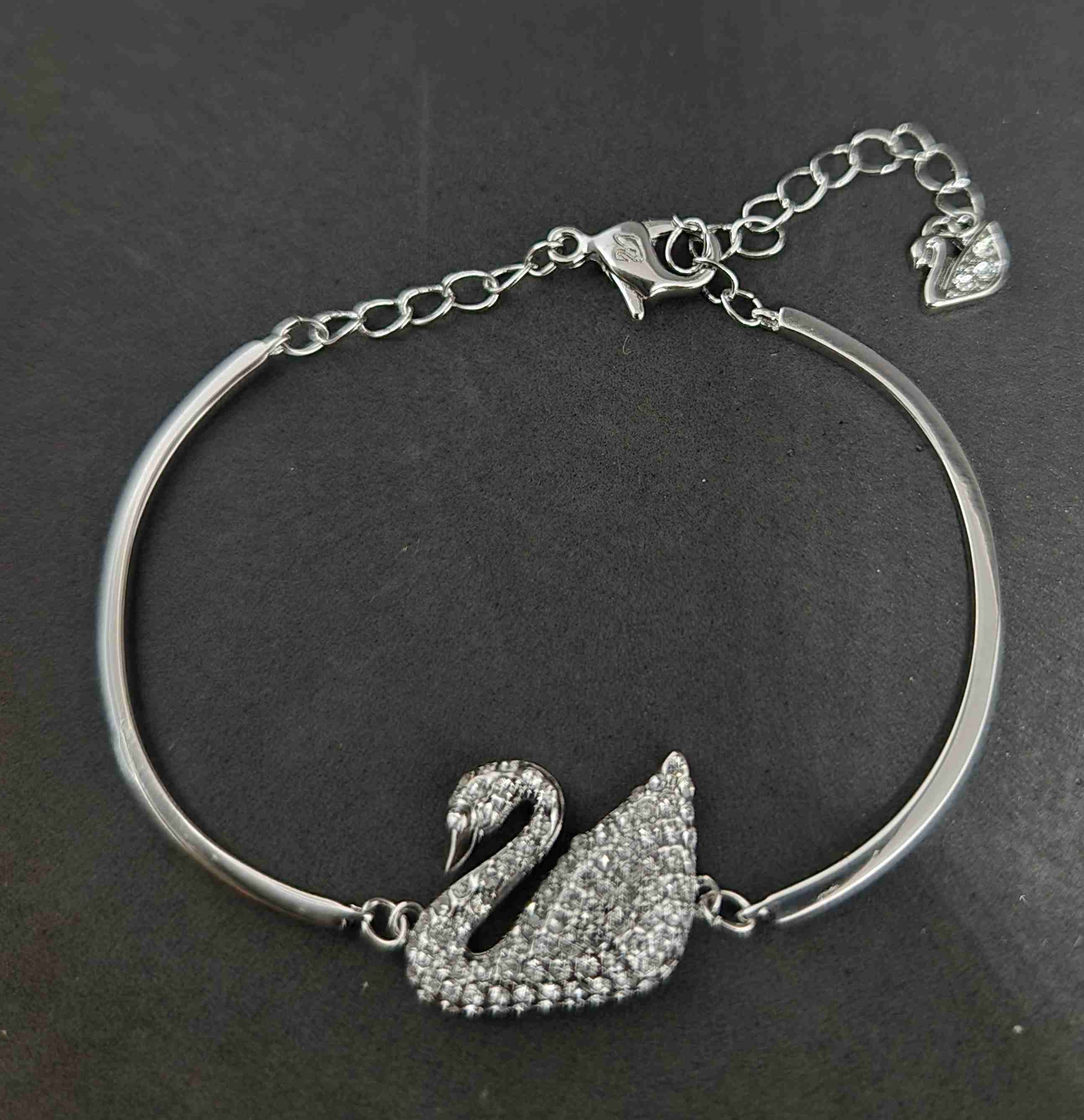 Pulsera de cisne plateada - miniatura 2