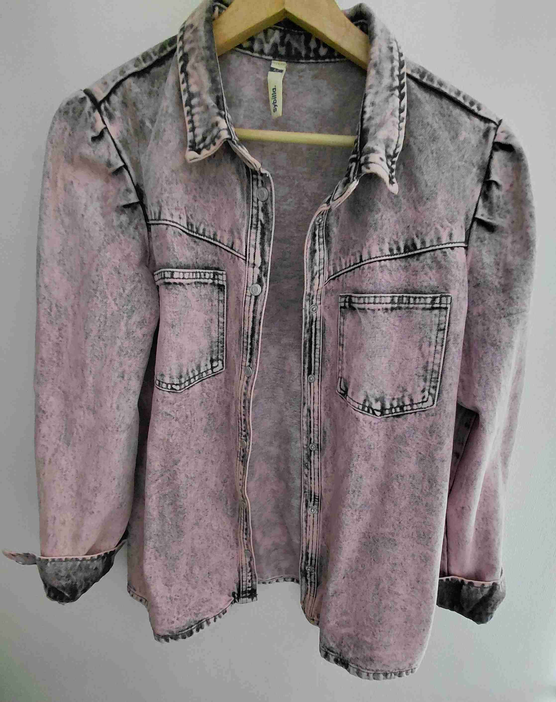 Camisa de mezclilla rosa desteñida Sybilla - 1