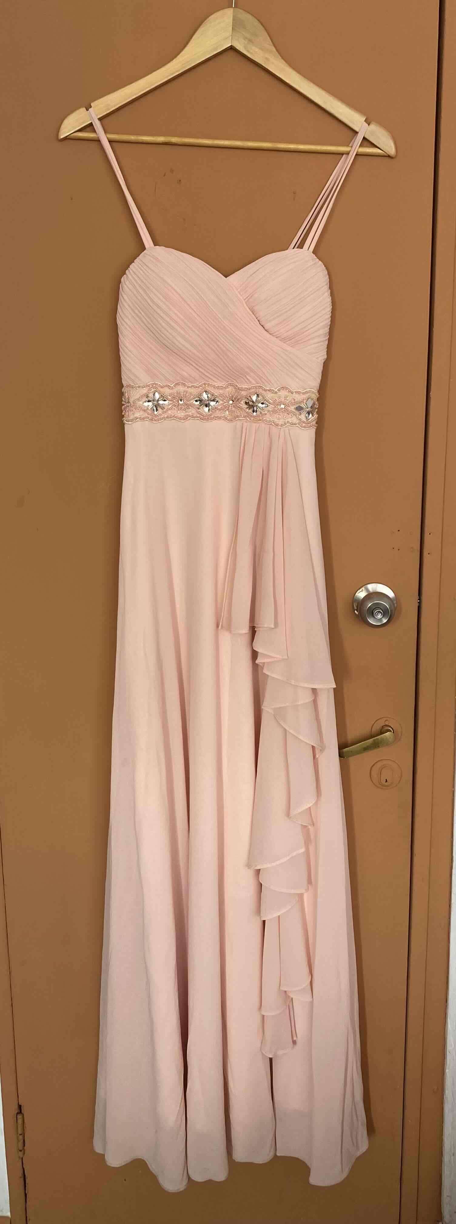 Vestido largo rosado elegante - miniatura 2