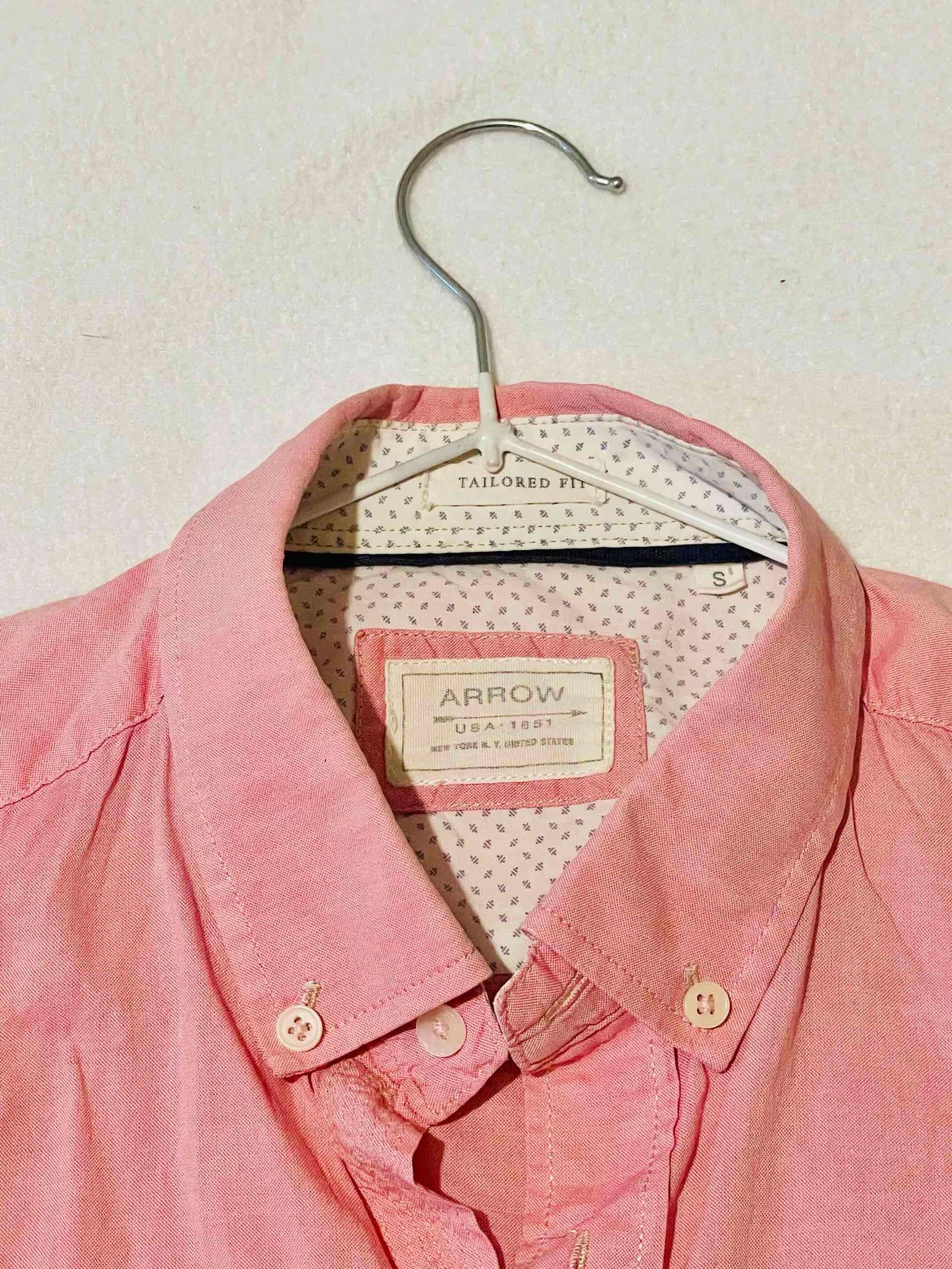 Camisa rosada manga larga Arrow Talla S - miniatura 2