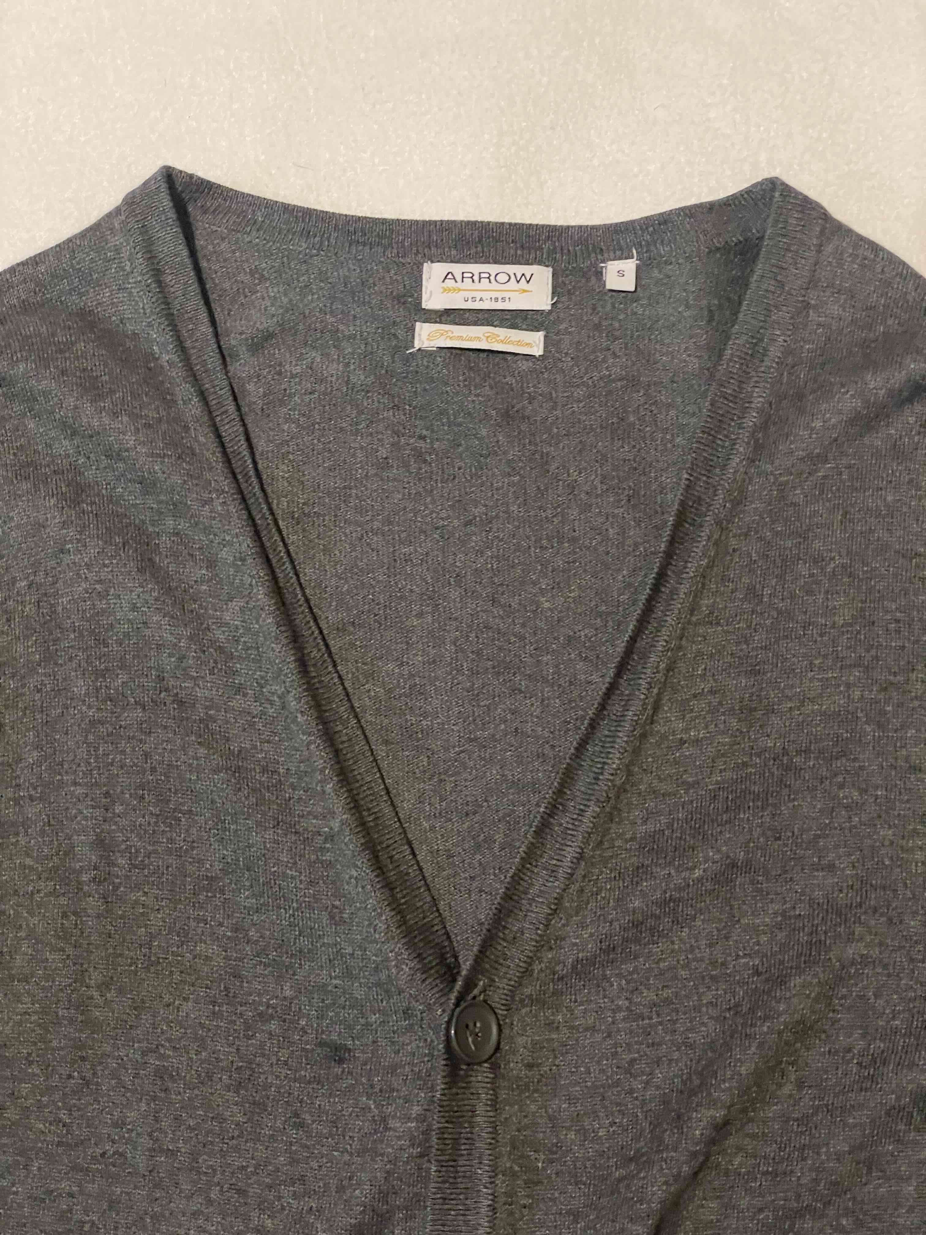 Cardigan gris de lana Talla S - miniatura 2