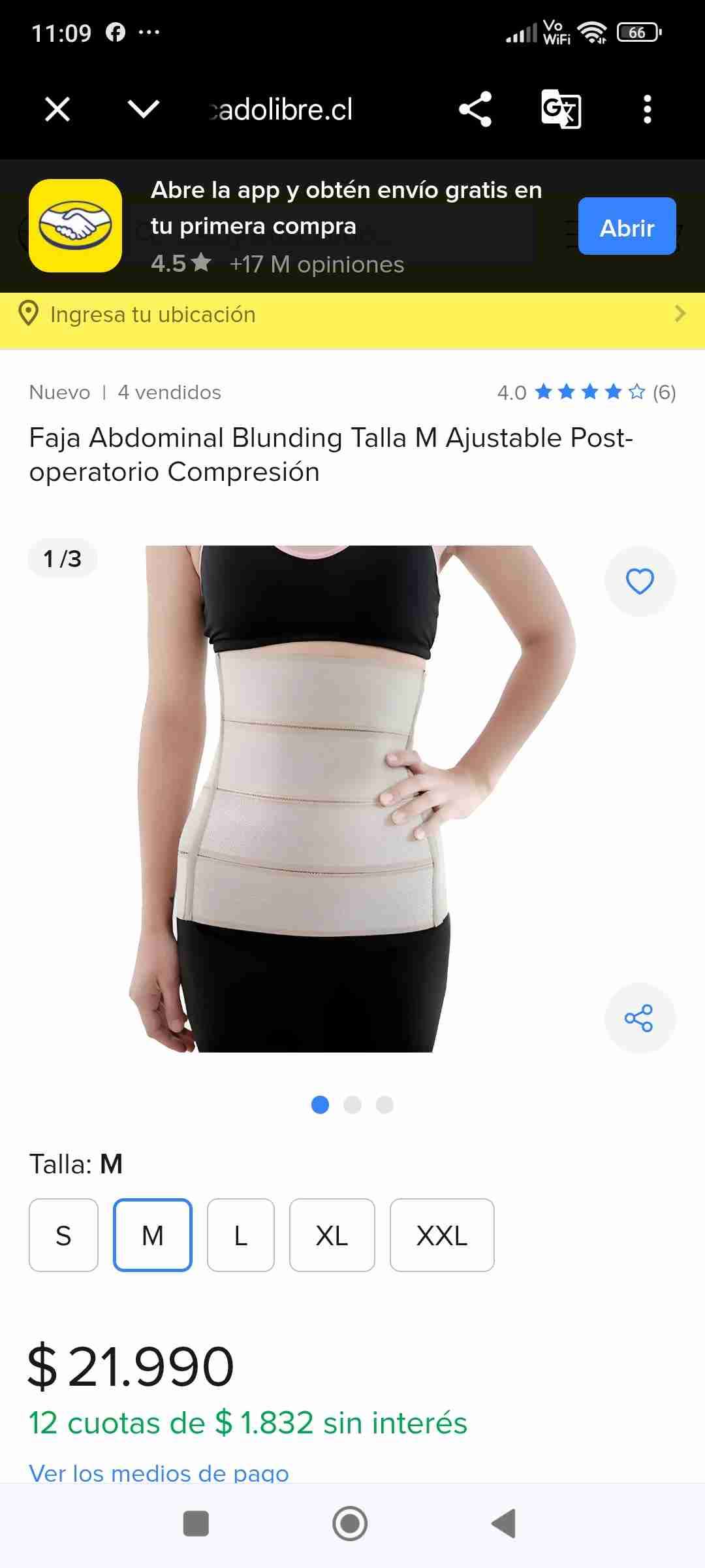 Faja abdominal Blunding talla m ajustable,comprime - miniatura 3