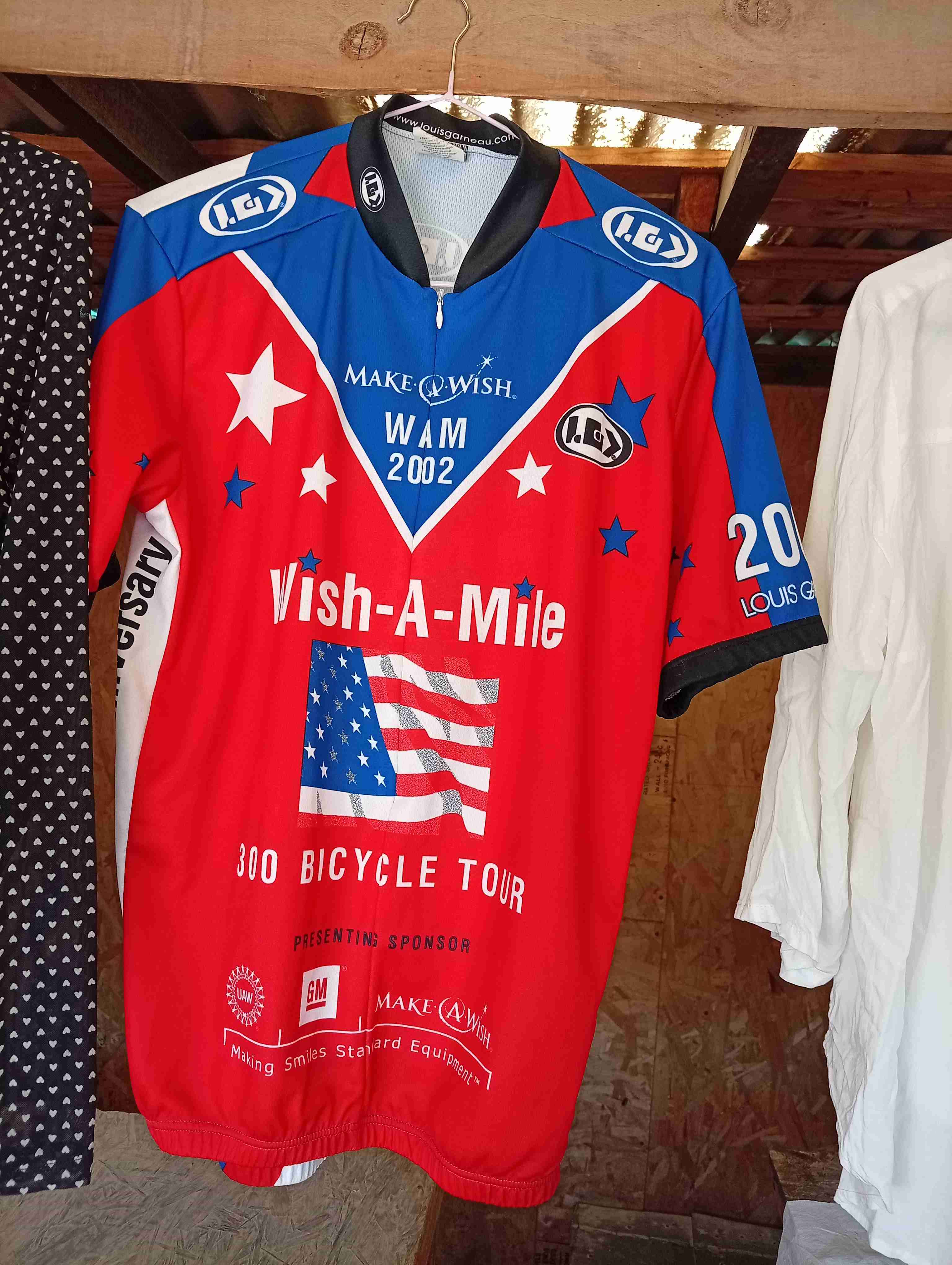 Camiseta ciclismo Wish-A-Mile roja