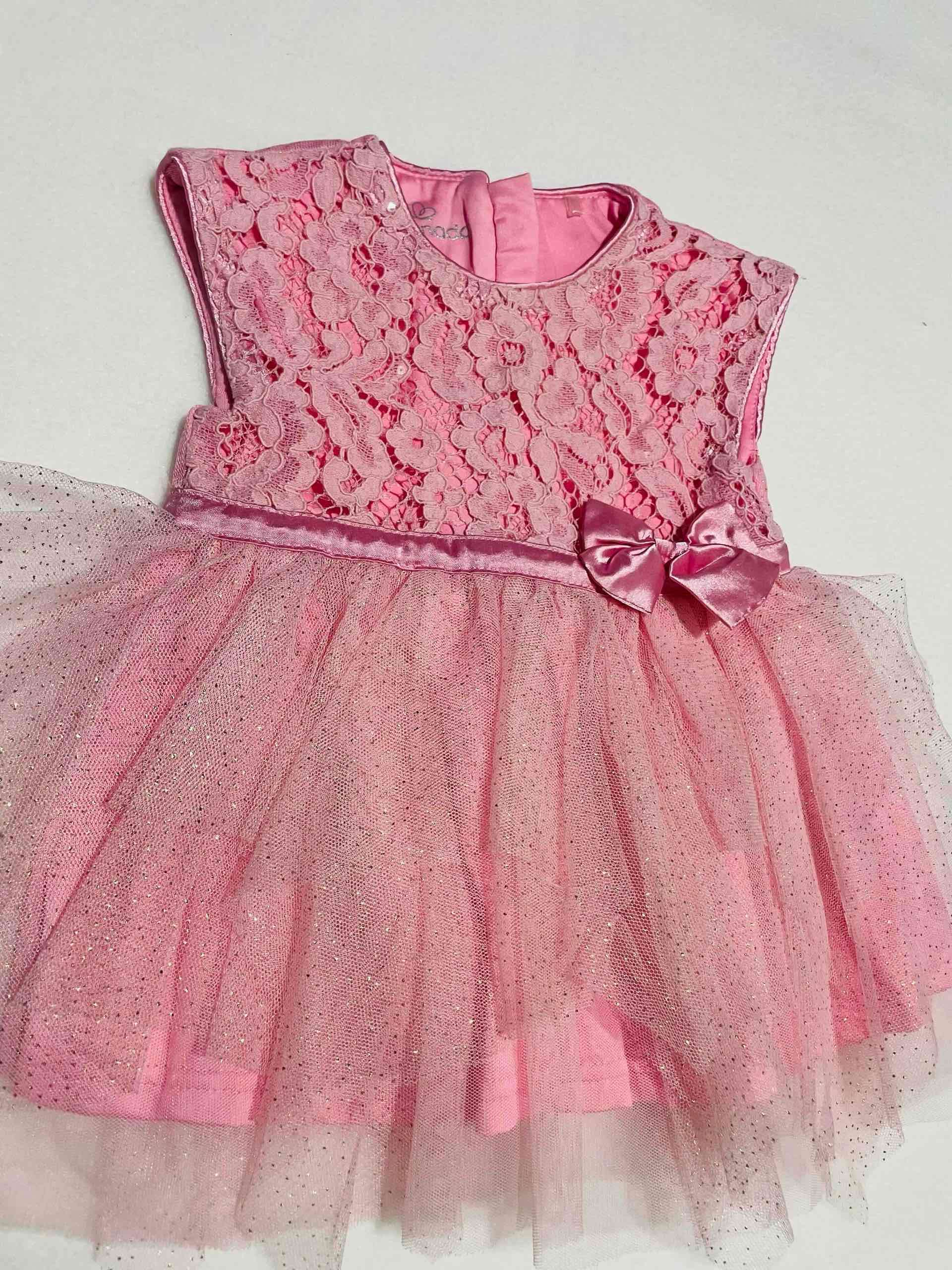 Vestido de encaje Rosa limonada Talla 6 M - 6