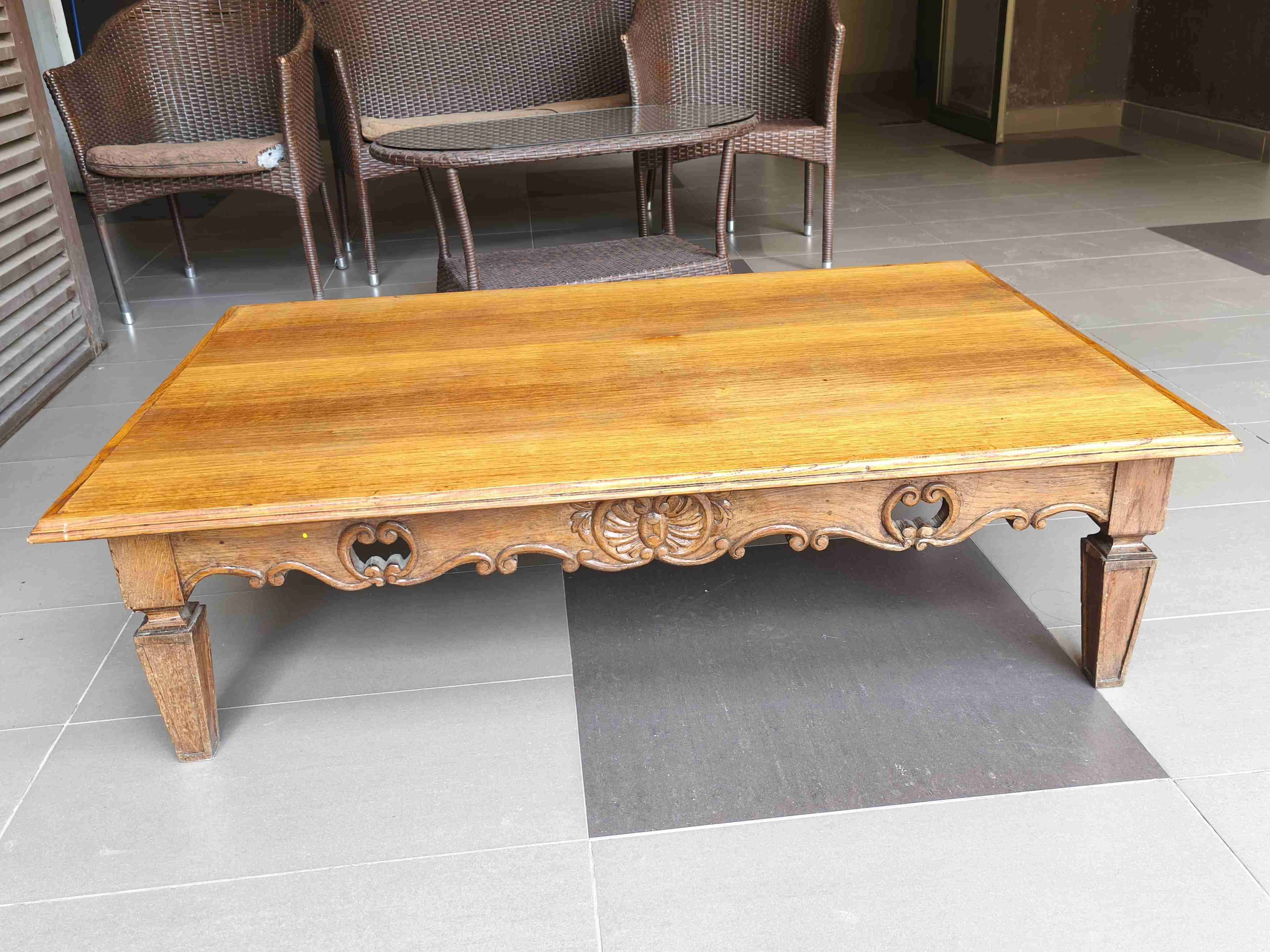 Mesa de centro madera tallada - miniatura 4