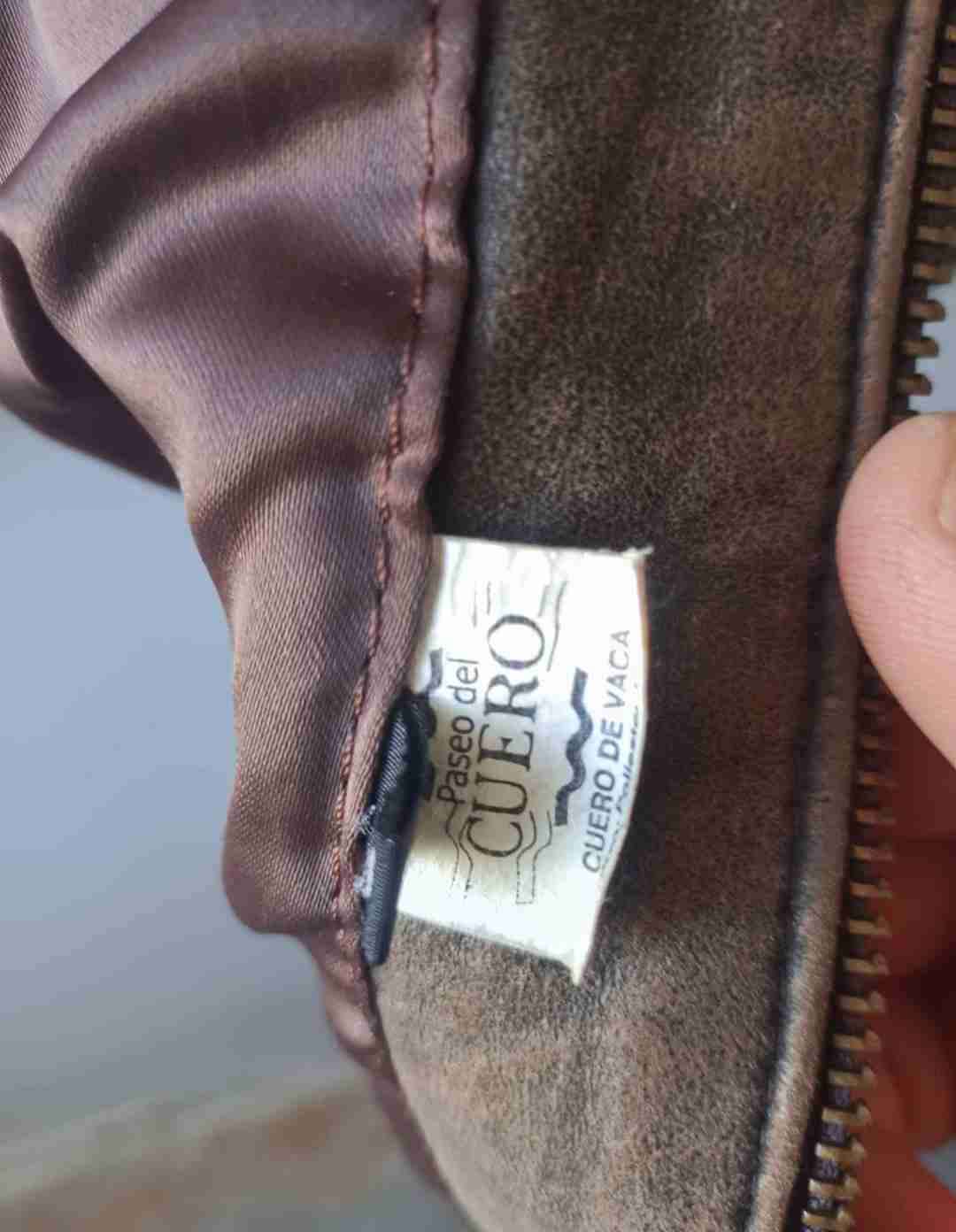 Chaqueta de cuero marrón - miniatura 3