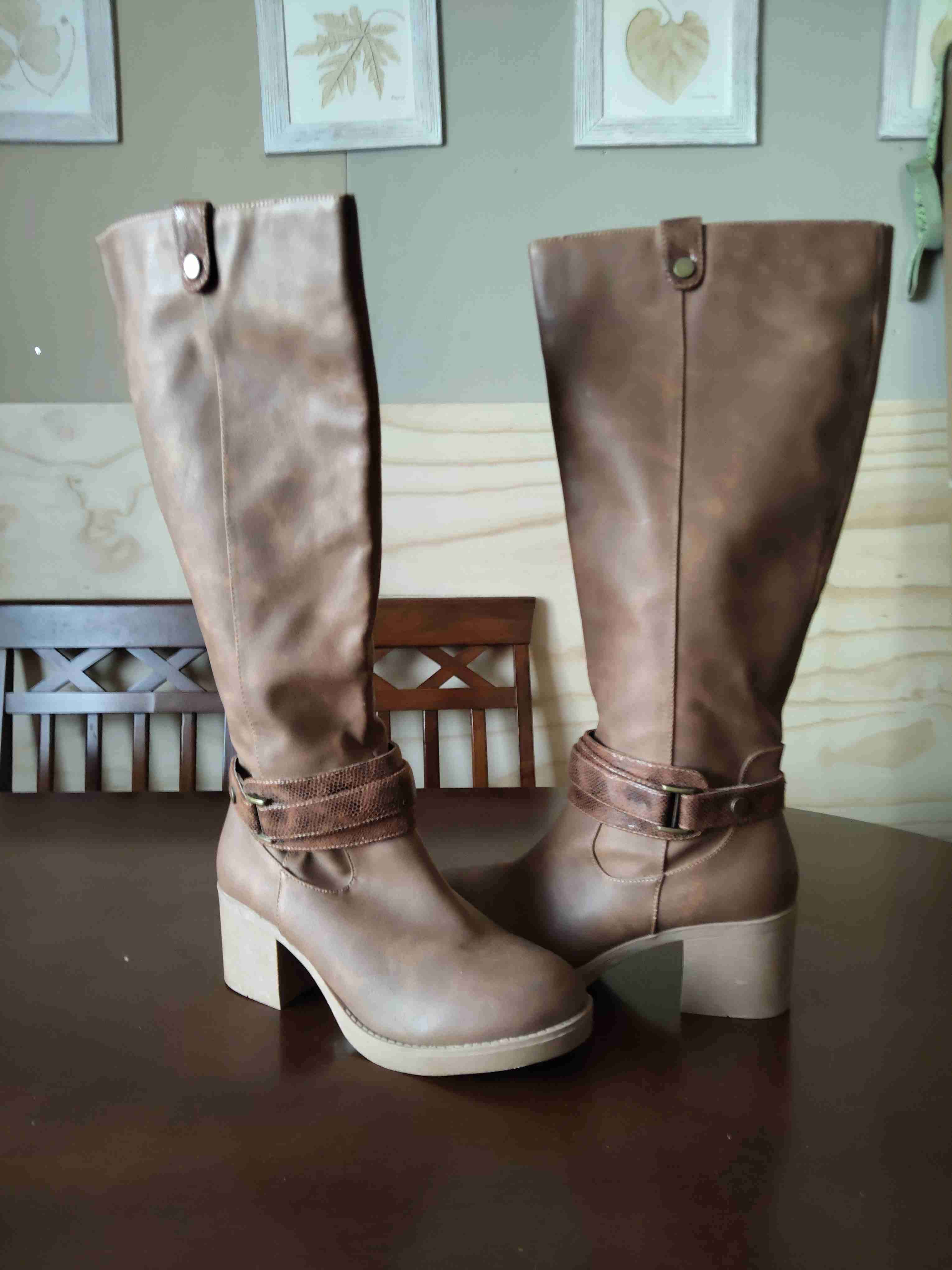 Botas largas color café - 5