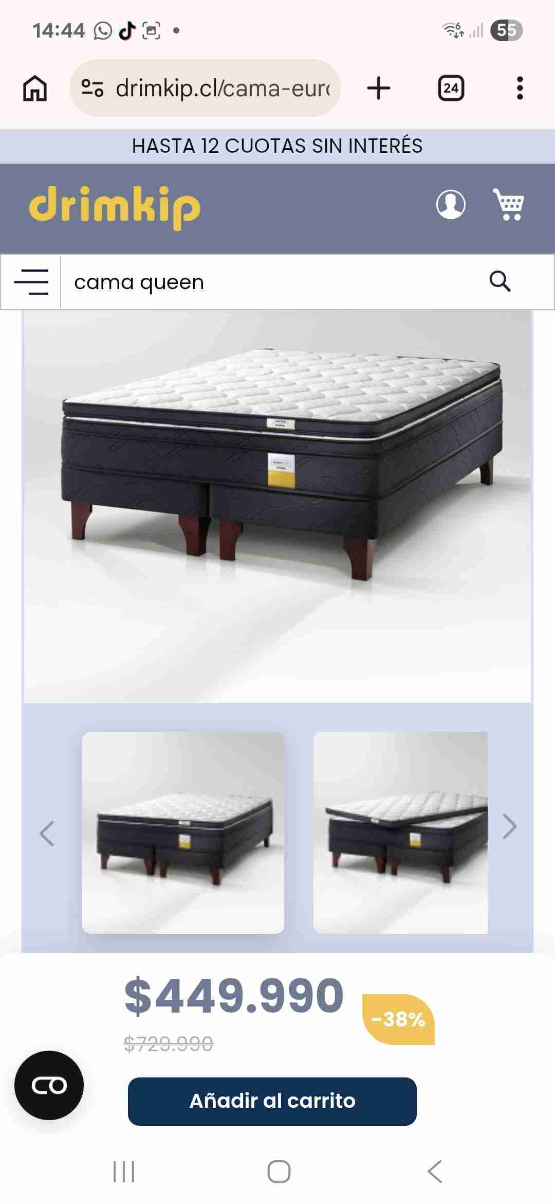 Cama Europea Queen Eurotop - miniatura 2