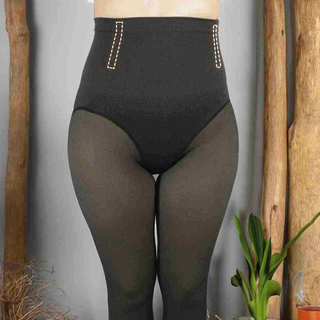 Pantys negras transparentes efecto piel - 3