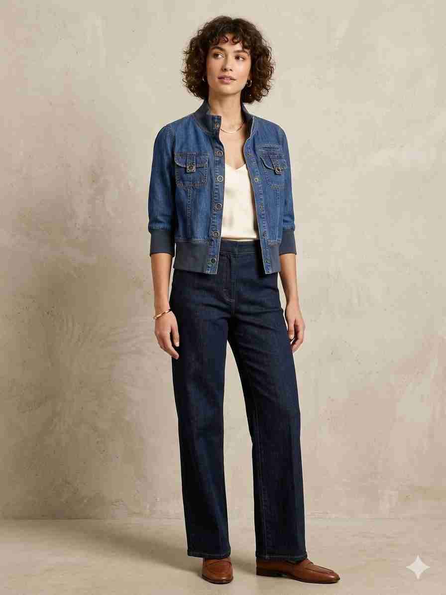 Chaqueta de mezclilla azul - miniatura 1