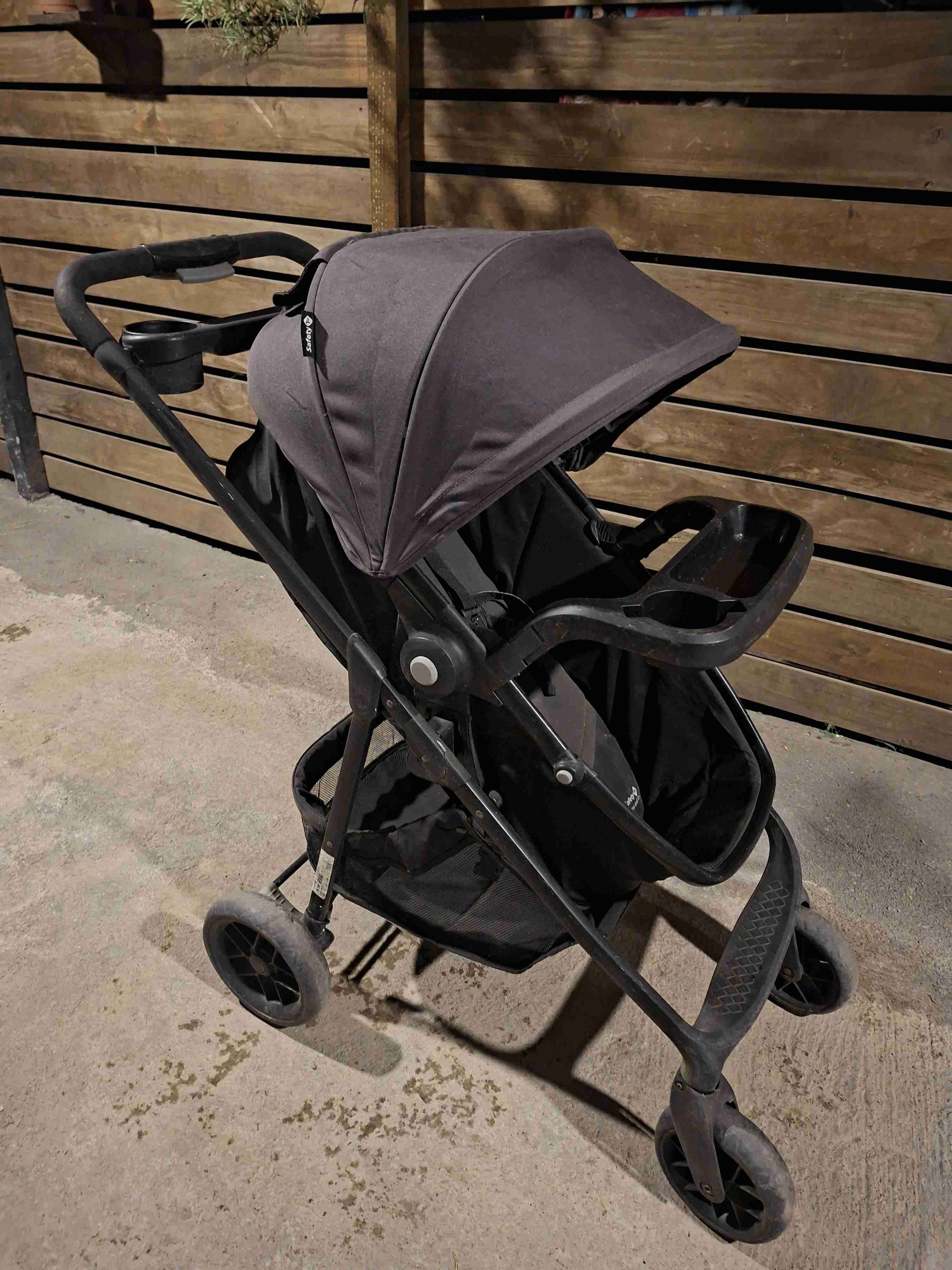 Coche de bebé plegable gris - 1