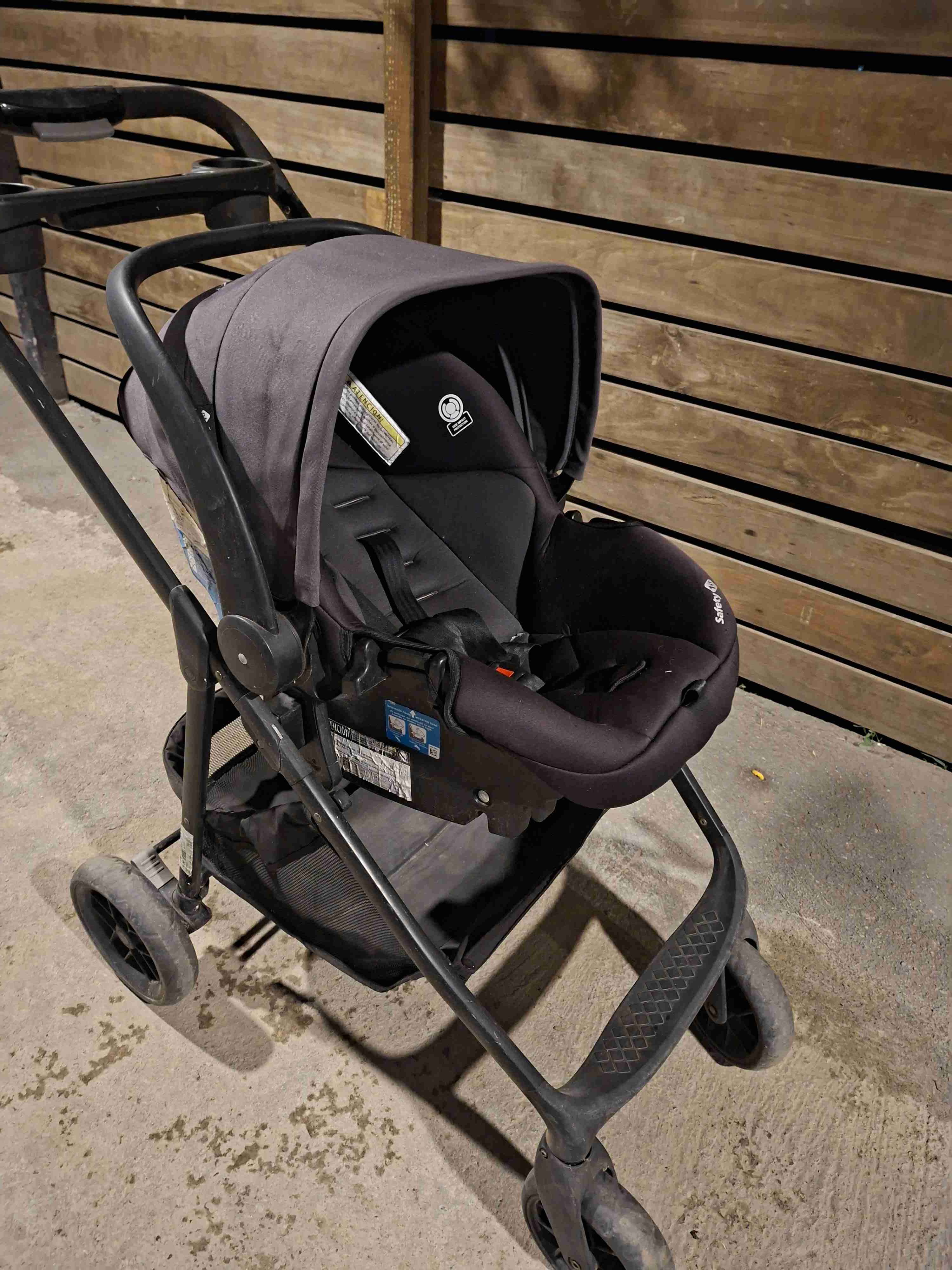 Coche de bebé plegable gris - 2